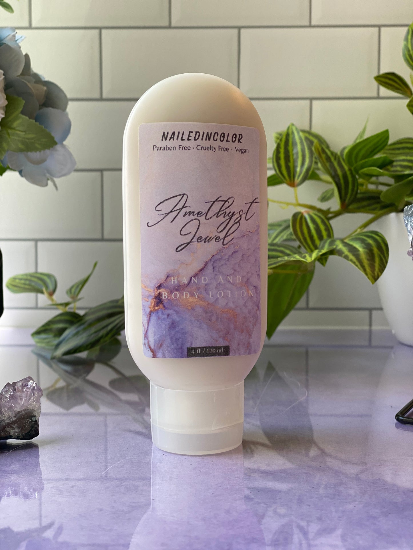 Amethyst Jewel Goats' Milk Hand & Body Lotion by NailedInColor Women's Moisturizer Scented Skin Health