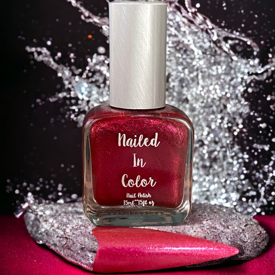 Reflections of Love-Red Nail Polish for Women Teens Red Nail Color Cosmetic Nail Care by NailedInColor