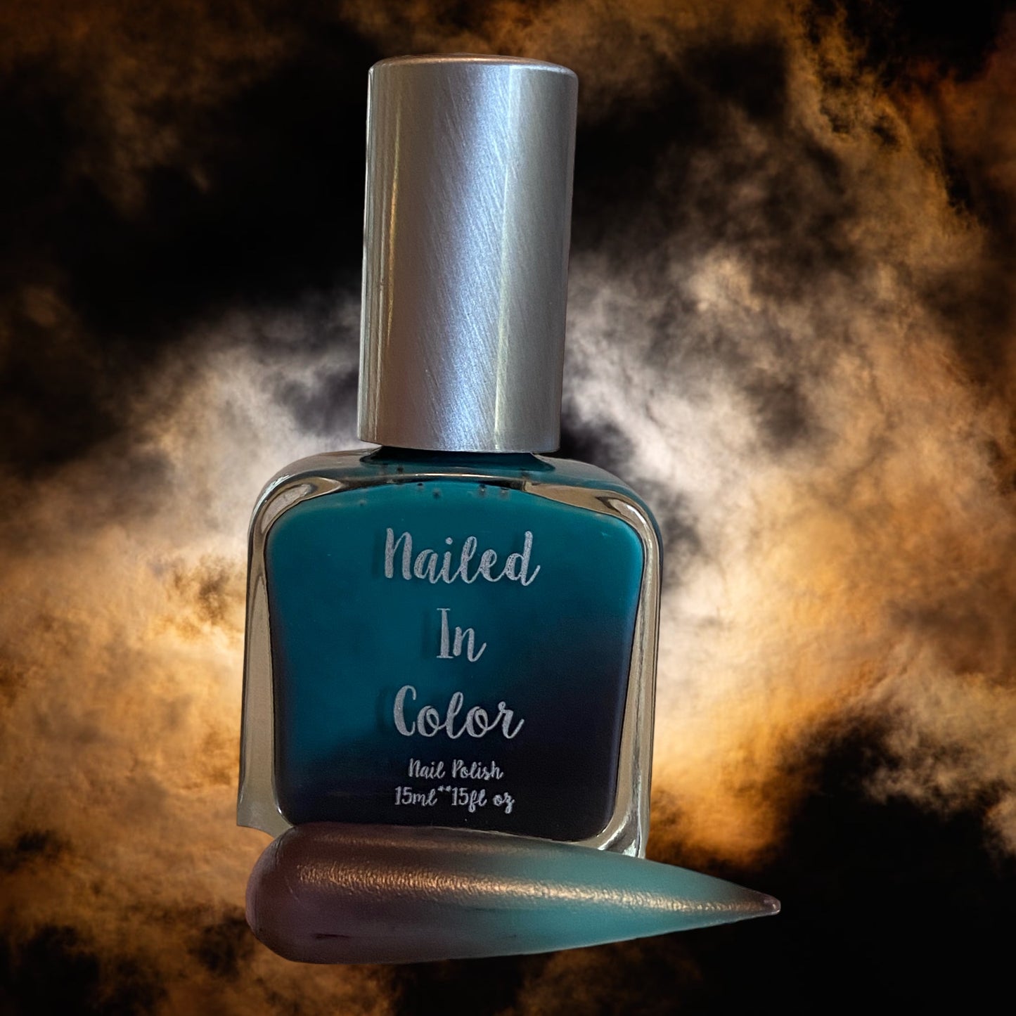 Solace-Women's Beauty Thermochromic Polish Black Turquoise Color Shift Temperature Change Nail Color Heat Activated Nail Polish by NailedInColor