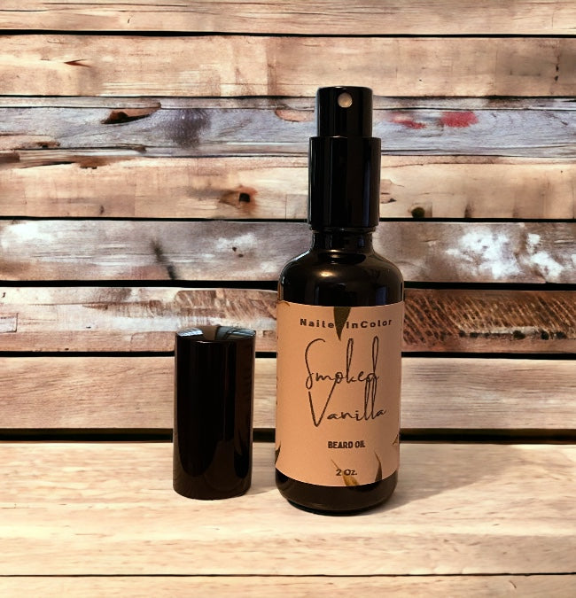 Smoked Vanilla Scented Beard Oil for Men by NailedInColor Skin Healthy Men's Toiletry Grooming Management