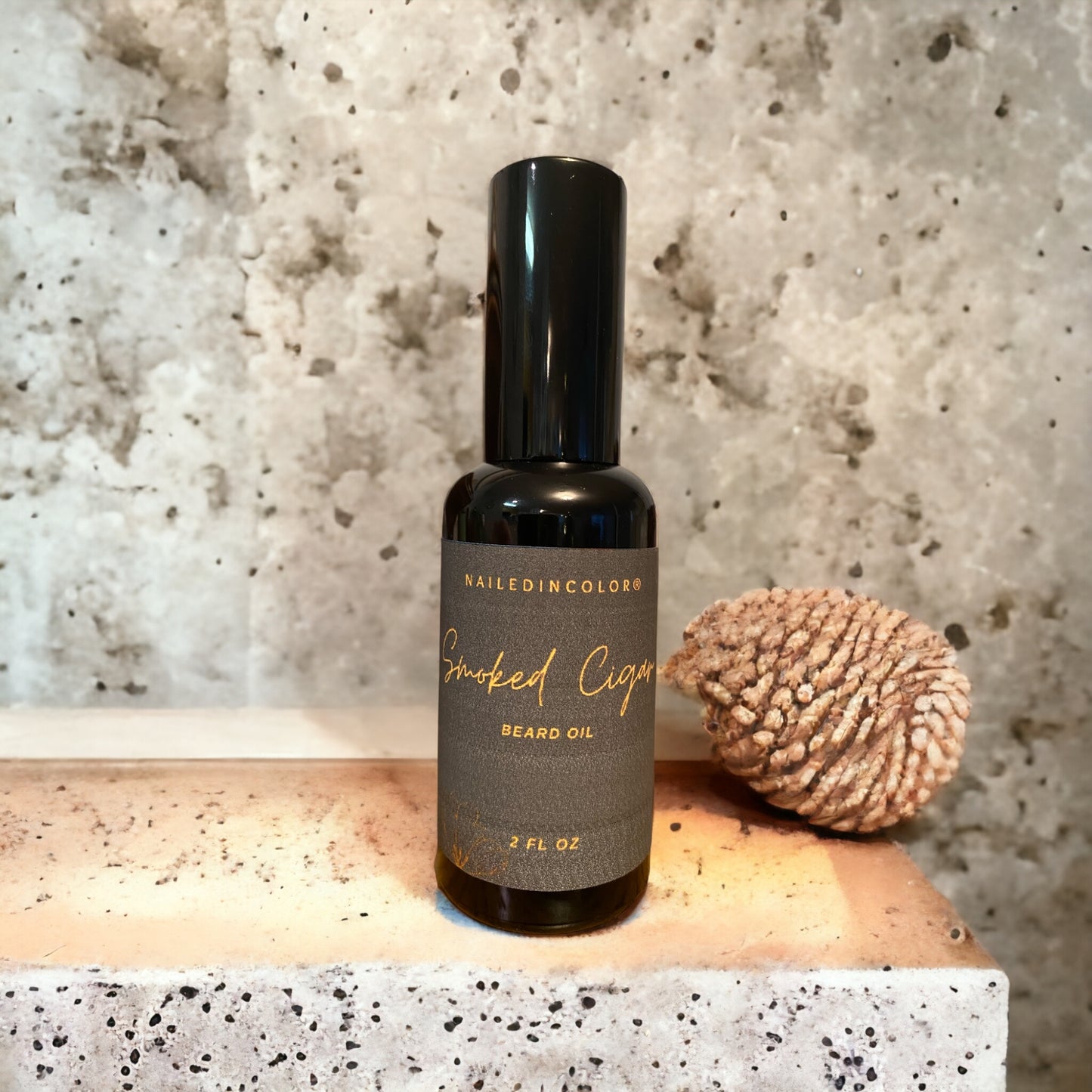 Smoked Cigar Beard Oil for Men by NailedInColor Healthy Skin Beard Management Grooming Smoothing