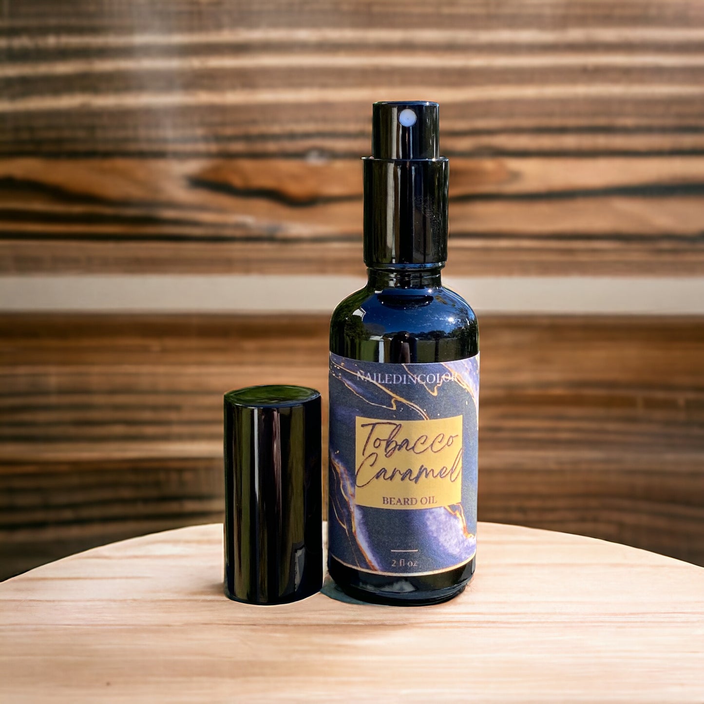 Tobacco Caramel Scented Beard Oil for Men by NailedInColor Beard Management Smoothing Skin Protection