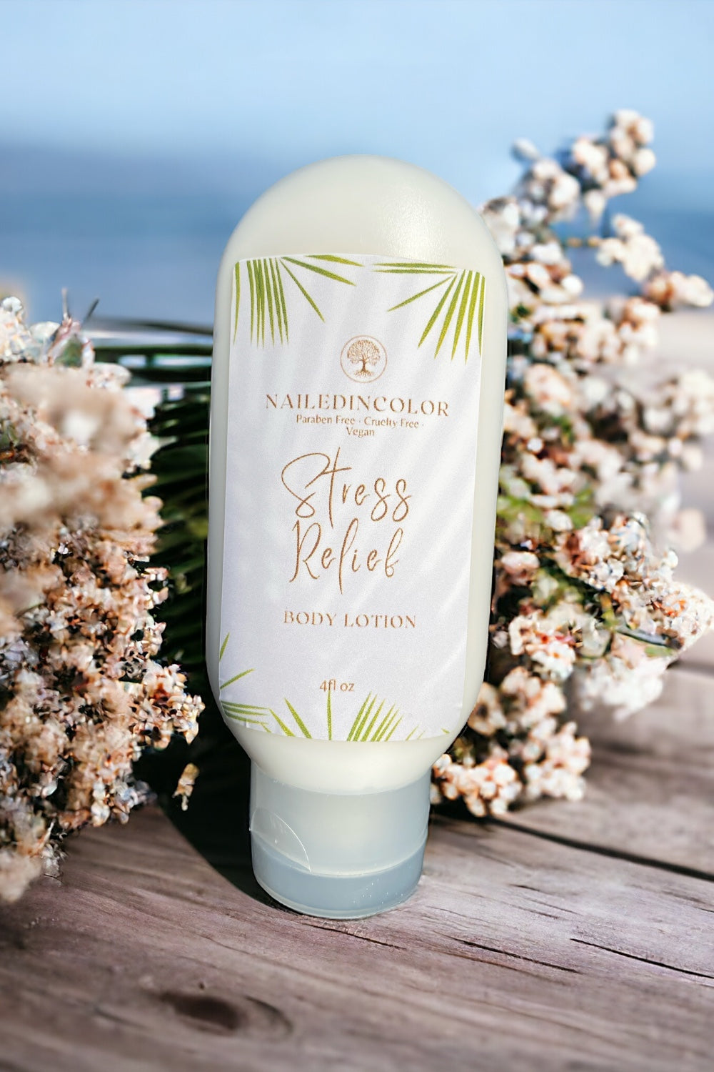Stress Relief Goats' Milk Hand & Body Lotion by NailedInColor Women's Scented Skin Care Moisturizer Healthy