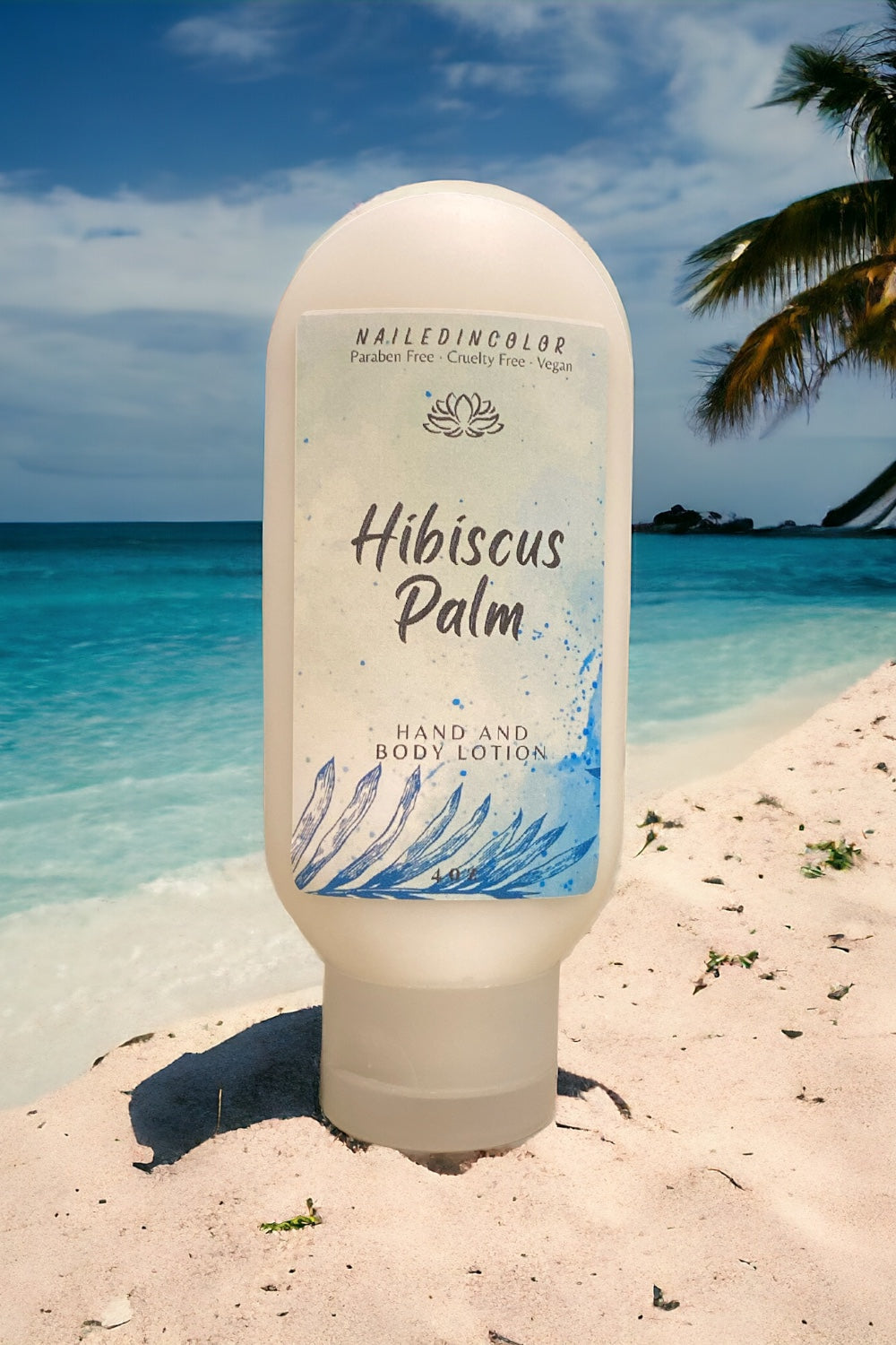 Hibiscus Palm Goats' Milk Hand & Body Lotion by NailedInColor Scented Women's Moisturizer Skin Care
