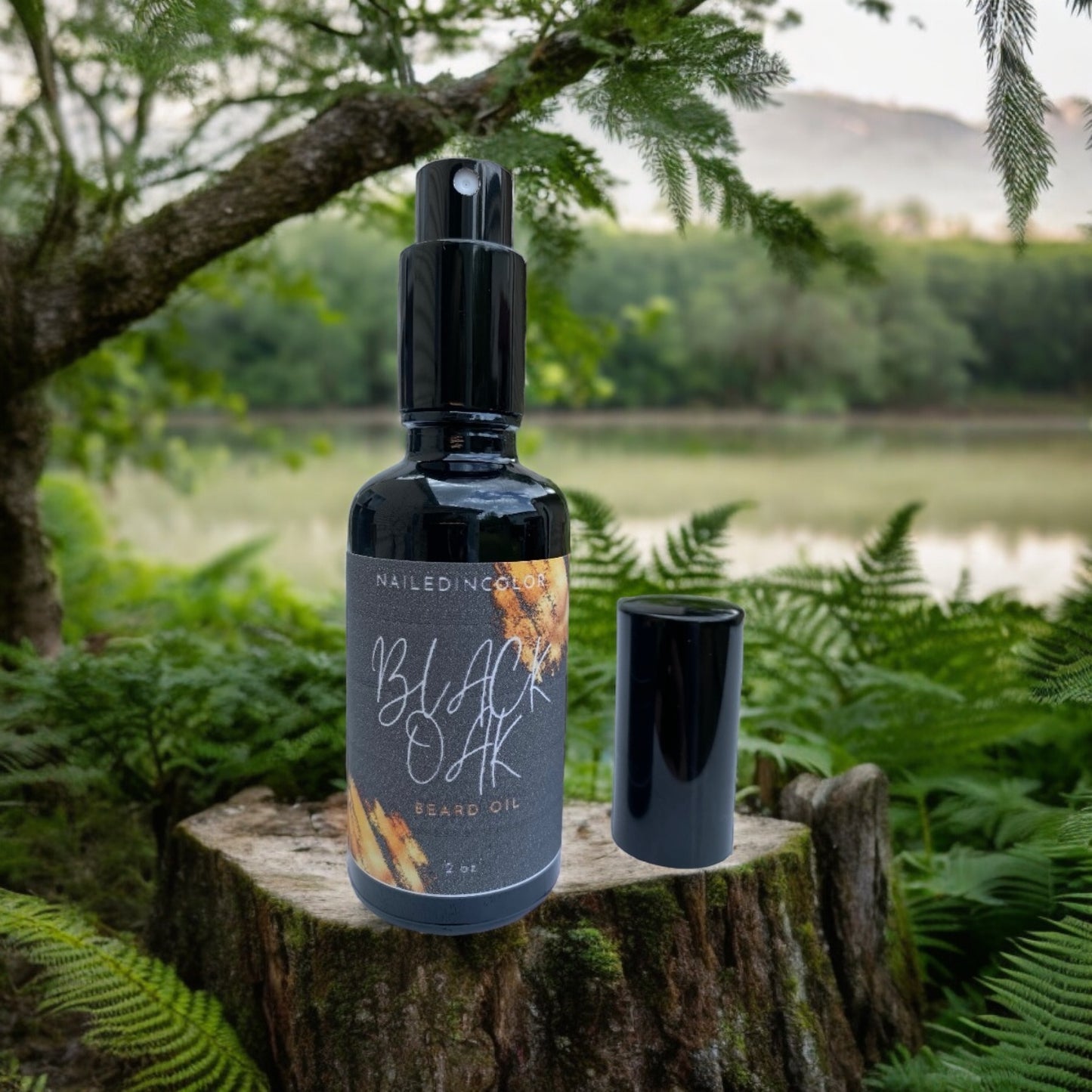 Black Oak Beard Oil for Men by NailedInColor Skin Protection Beard Management Smoothing Moisturizing Grooming