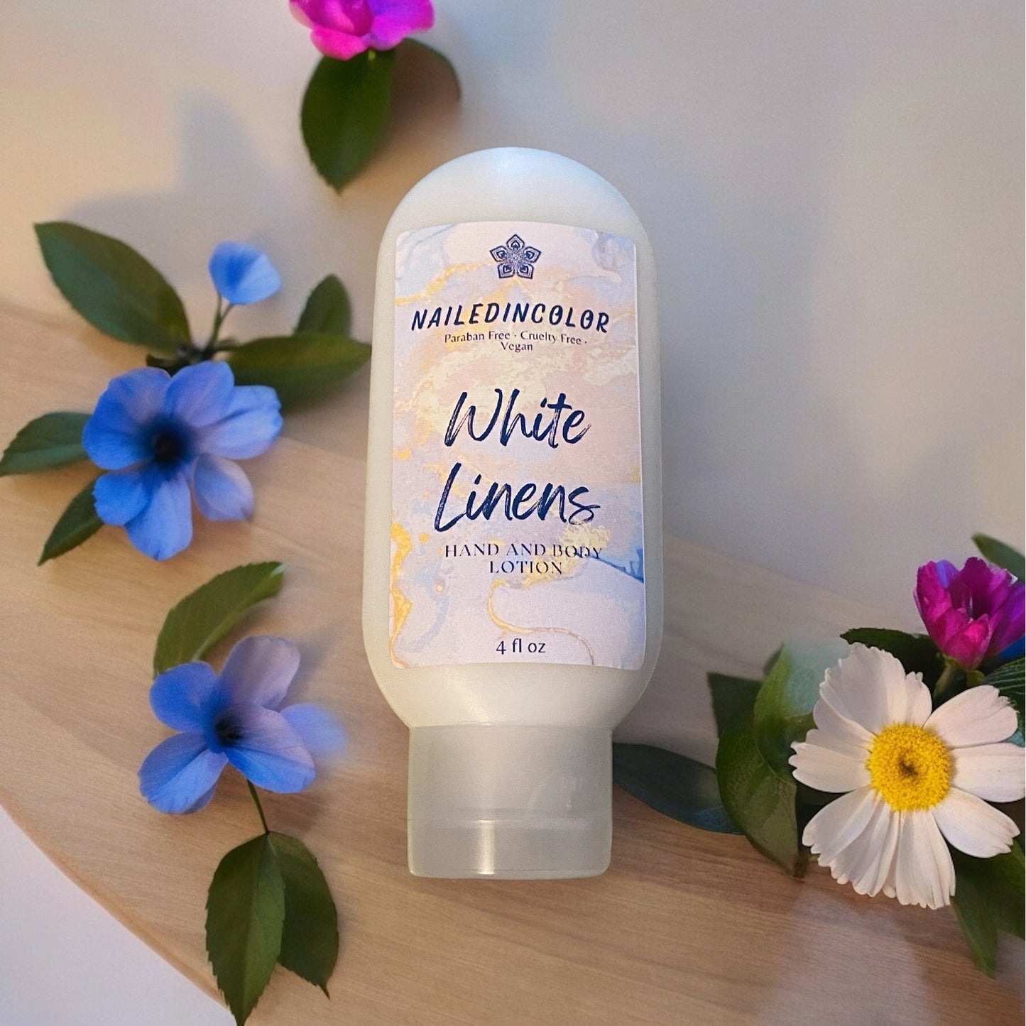 White Linens Hand & Body Goats' Milk Lotion by NailedInColor Women's Scented Skin Care Moisturizer and Skin Health