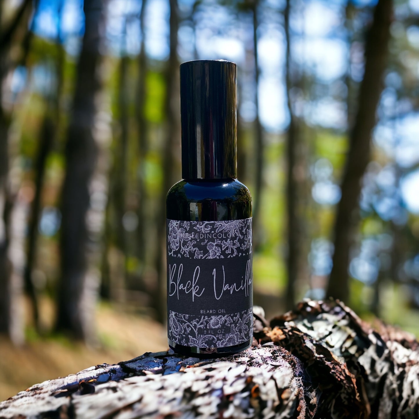 Black Vanilla Beard Oil for Men by NailedInColor Skin Health Beard Grooming Vitamins Moisturizer