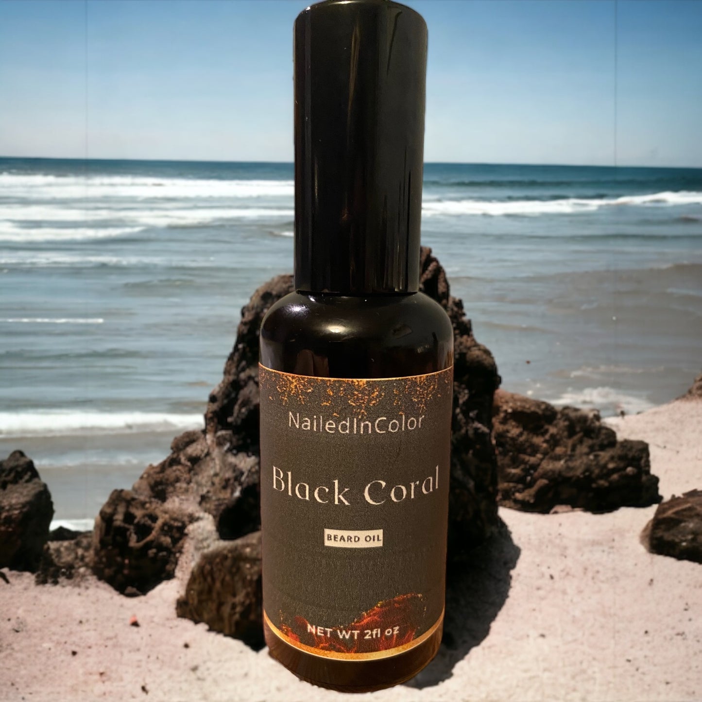 Black Coral Scented Beard Oi for Men by NailedInColor Beard Smoothing Skin Protection Moisturizing