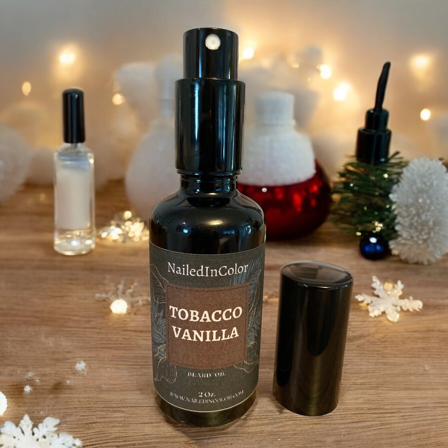 Tobacco Vanilla Scented Beard Oil for Men by NailedInColor Skin Protection Beard Management Moisturized Toiletry Grooming