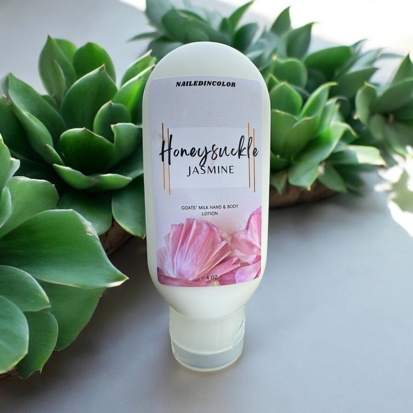 Honeysuckle Jasmine Hand & Body Lotion Skin Moisturizing Goats' Milk Women 4 oz by NailedInColor