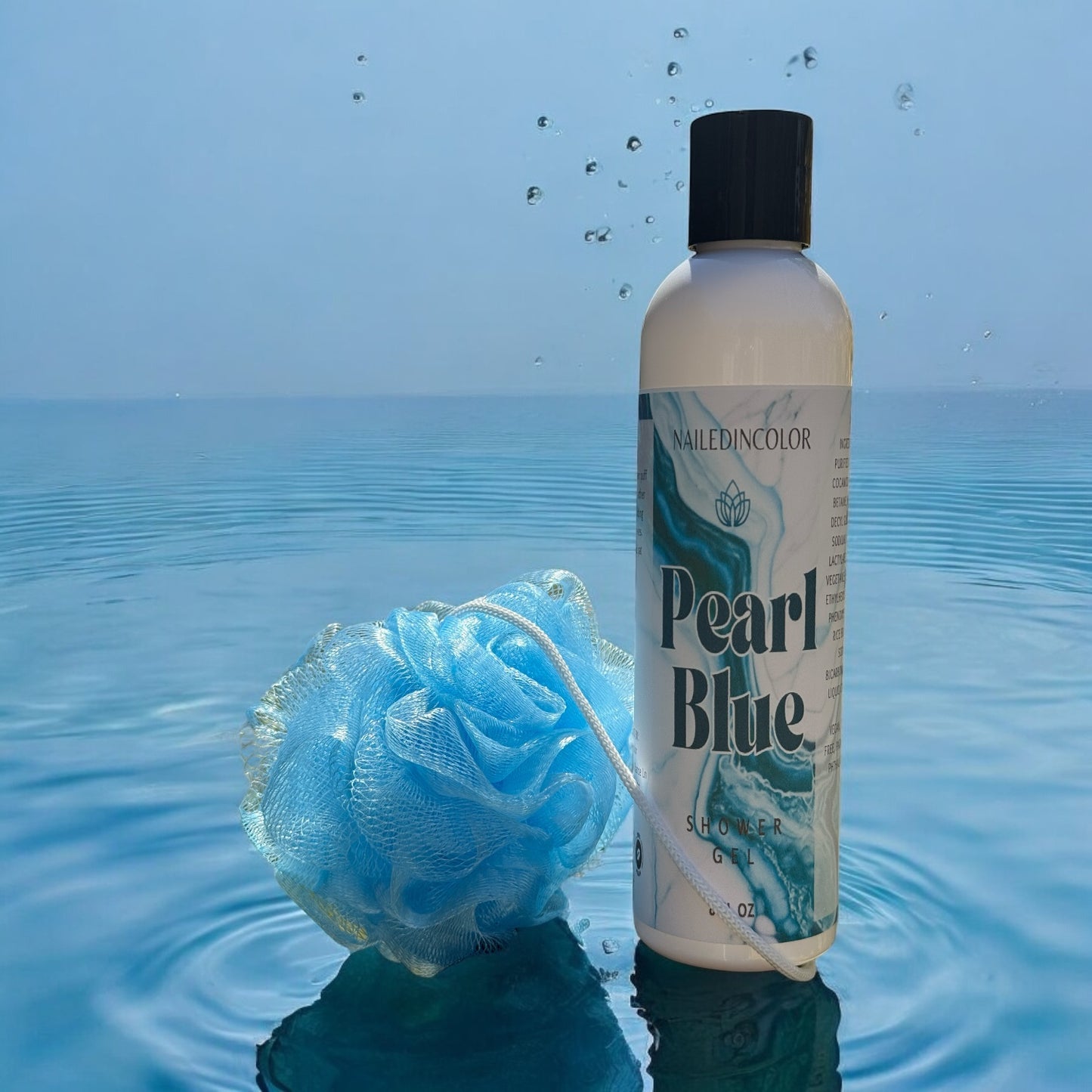 Pearl Blue by NailedInColor Body Wash Shower Gel Women Teens Pearl Effect Moisturizer Skin Care