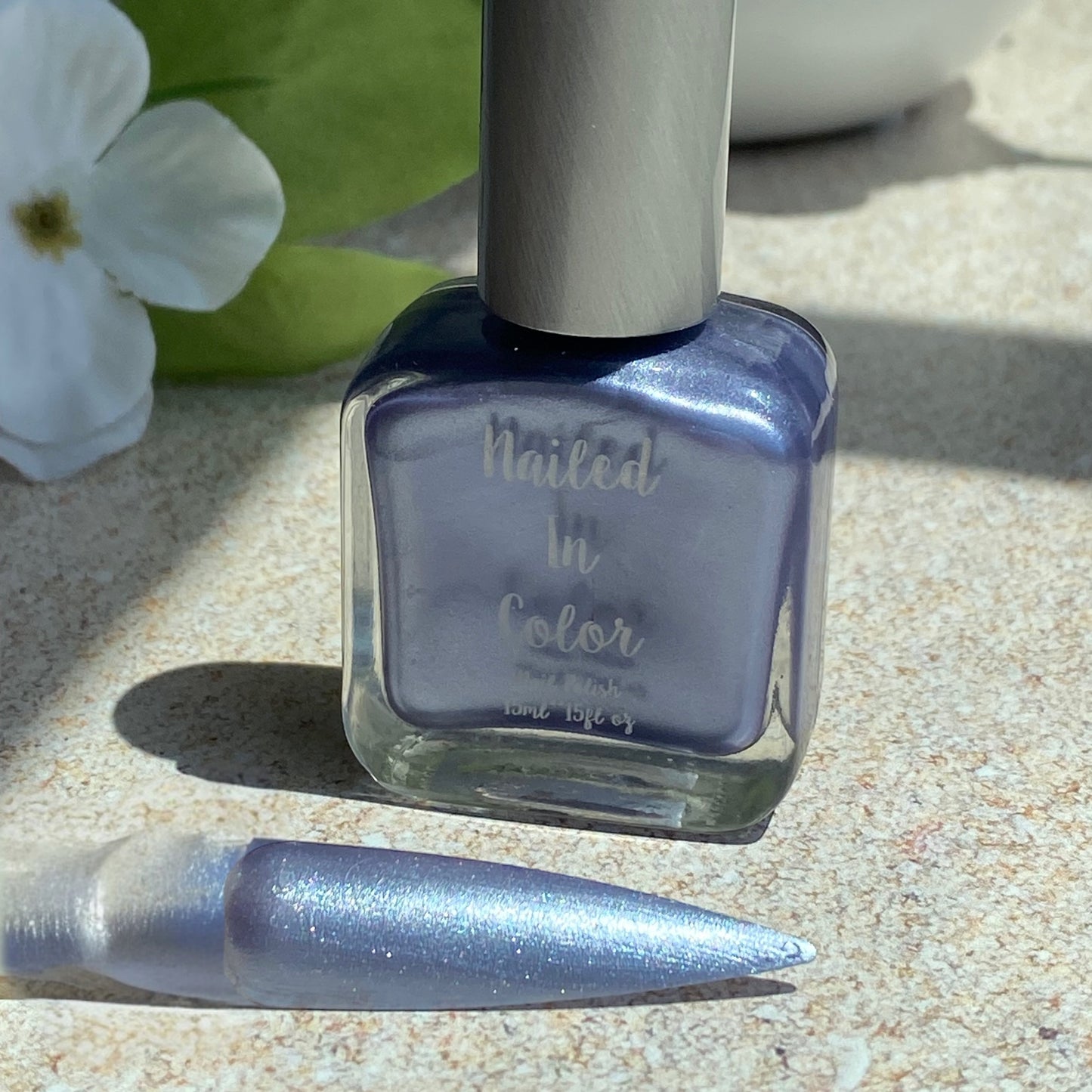 Dove-Women's Teens Nail Color Soft Silver Gray to Lavender Polish by NailedInColor