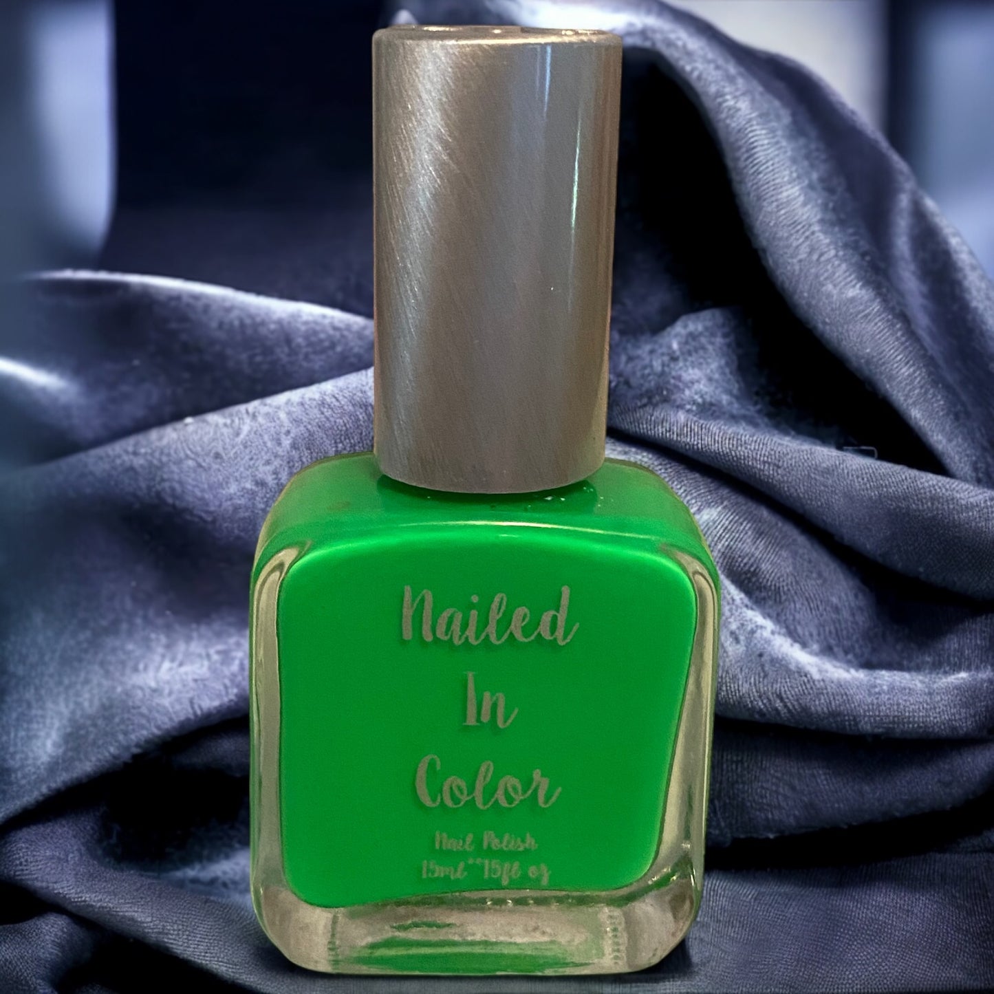 Jealousy- Florescent Green Nail Polish Neon Women's Teens Nail Color Deep Grass Green by NailedInColor