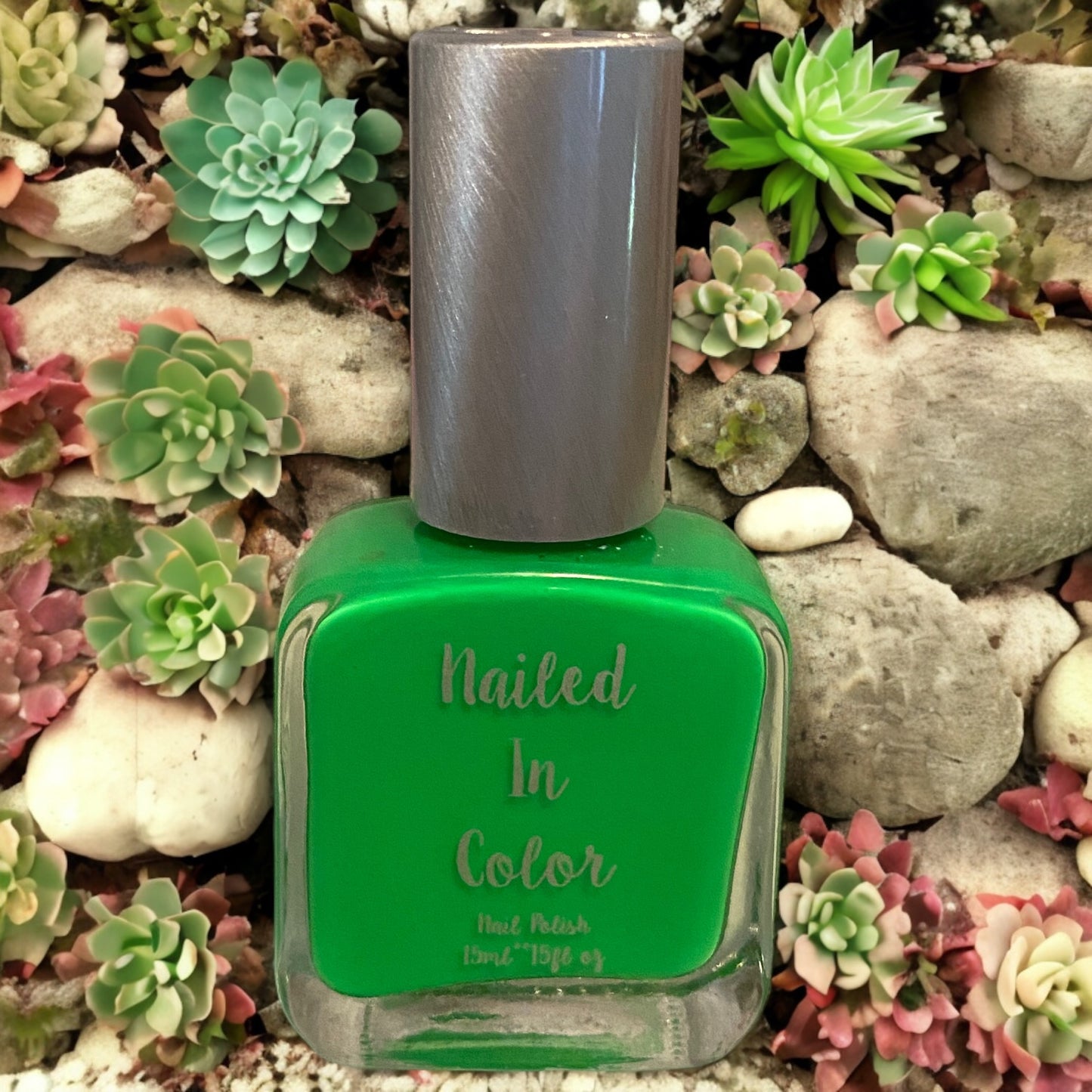Jealousy- Florescent Green Nail Polish Neon Women's Teens Nail Color Deep Grass Green by NailedInColor