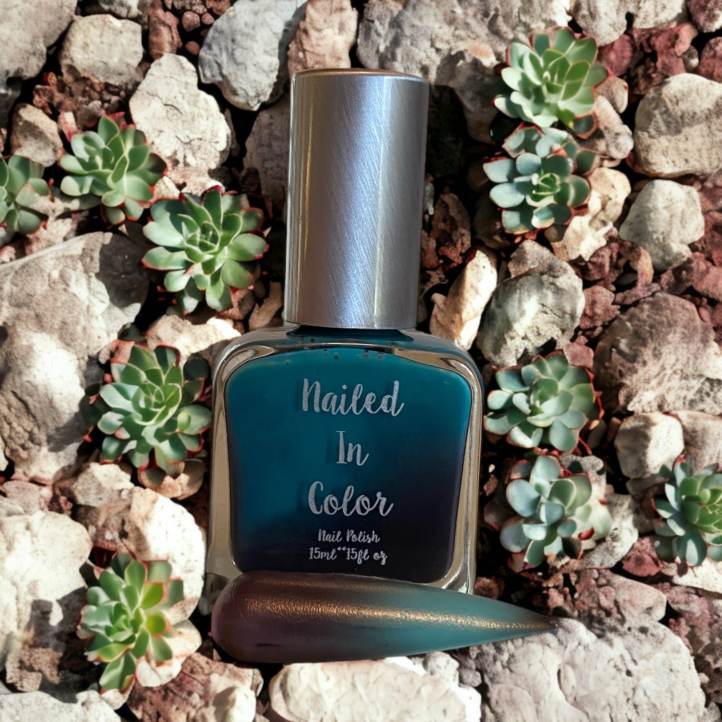 Solace-Women's Beauty Thermochromic Polish Black Turquoise Color Shift Temperature Change Nail Color Heat Activated Nail Polish by NailedInColor