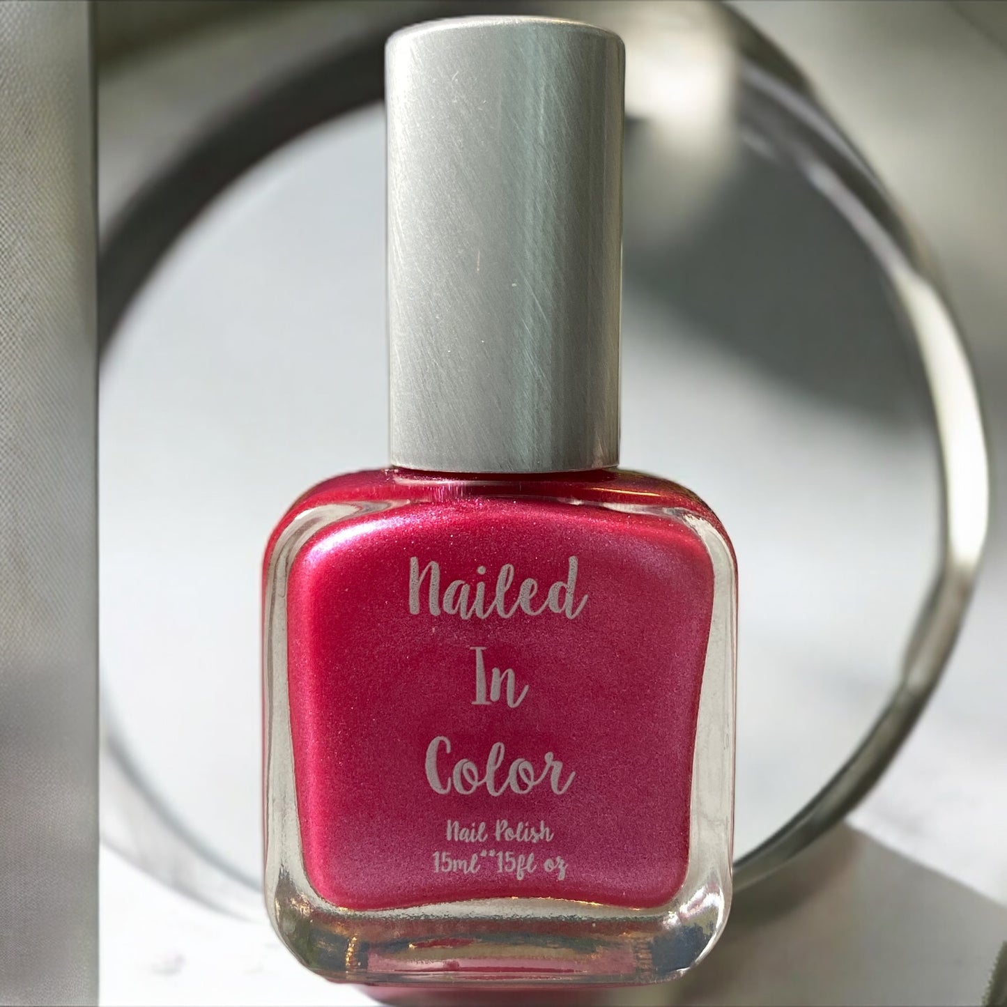 Her Lullaby Beautiful Rose Pink Shimmer Nail Polish Women's Teens Nail Color by NailedInColor