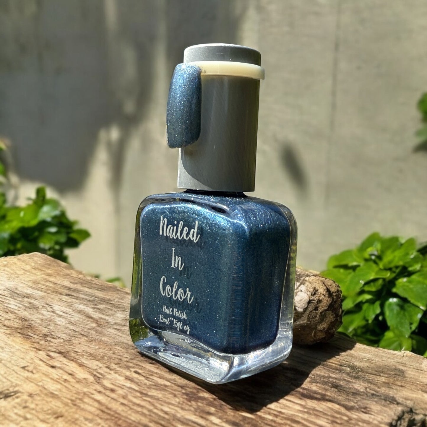 Bitchn Denim- Shimmery Denim Blue Nail Polish Women's Nail Color Cosmetic Women's Beauty by NailedInColor
