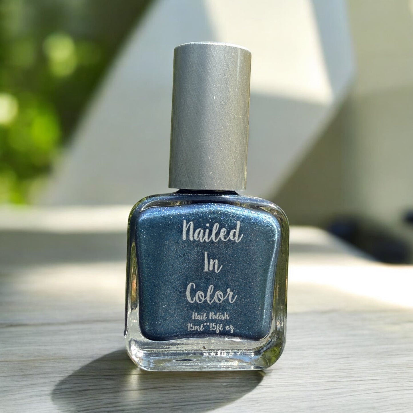Bitchn Denim- Shimmery Denim Blue Nail Polish Women's Nail Color Cosmetic Women's Beauty by NailedInColor