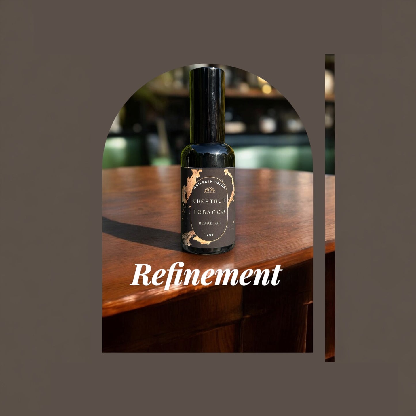 Chestnut Tobacco- Men's Scented Beard Oil Skin Moisturizer Beard and Skin Care Grooming by NailedInColor