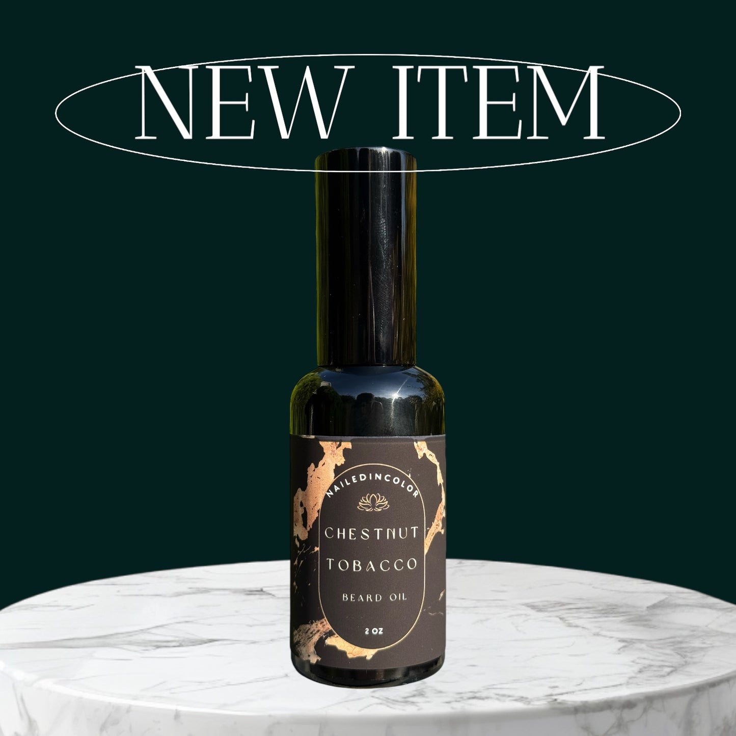 Chestnut Tobacco- Men's Scented Beard Oil Skin Moisturizer Beard and Skin Care Grooming by NailedInColor