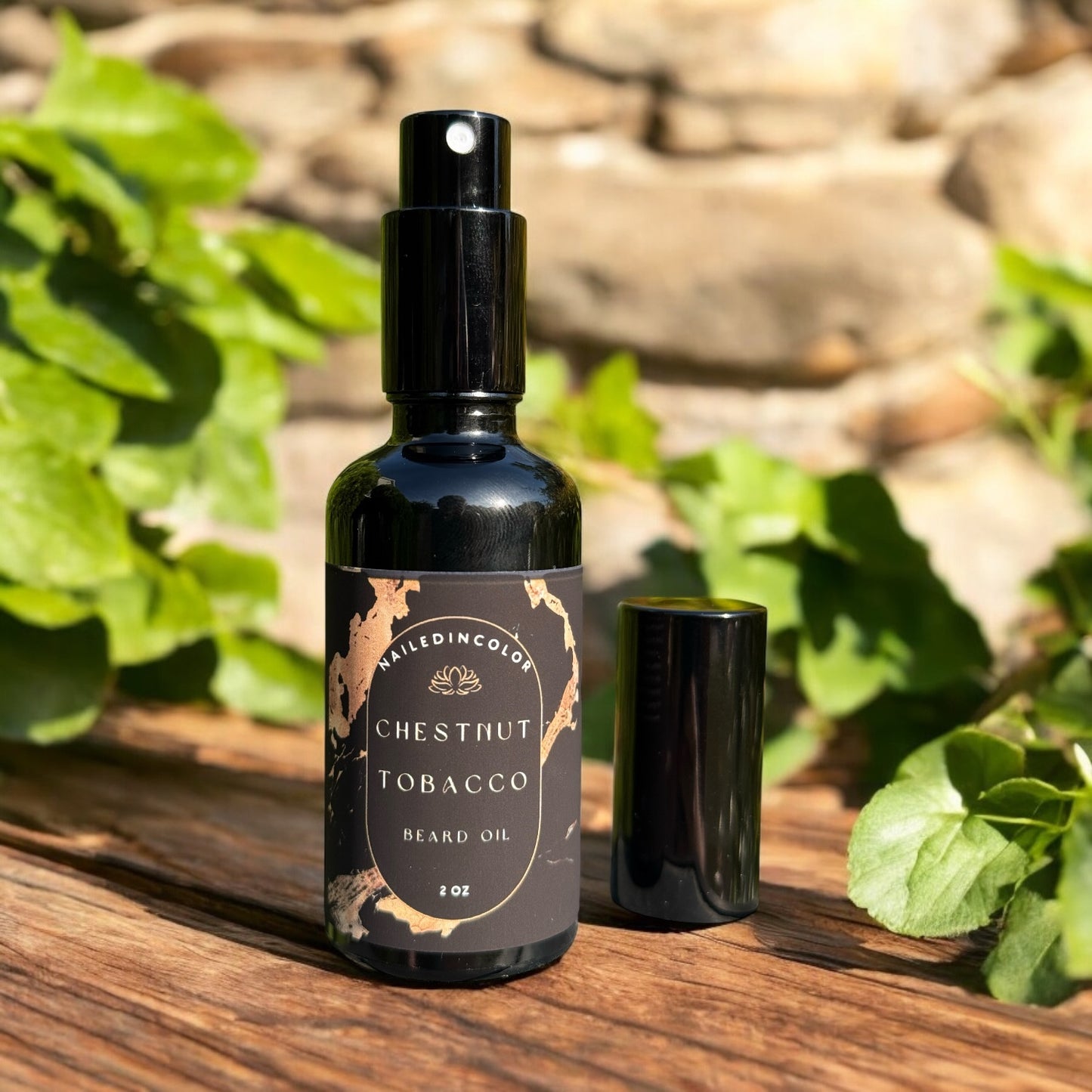 Chestnut Tobacco- Men's Scented Beard Oil Skin Moisturizer Beard and Skin Care Grooming by NailedInColor