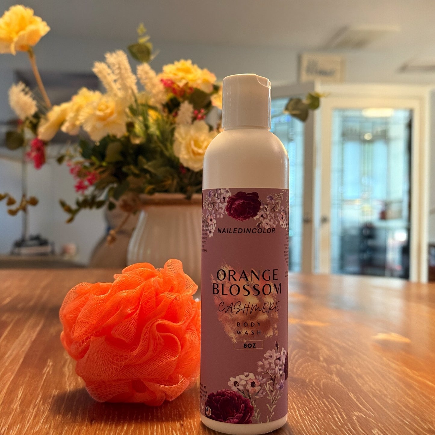 Orange Blossom Cashmere Scented Body Wash for Women Shower Gel Soap Cleanser Moisturizer by NailedInColor