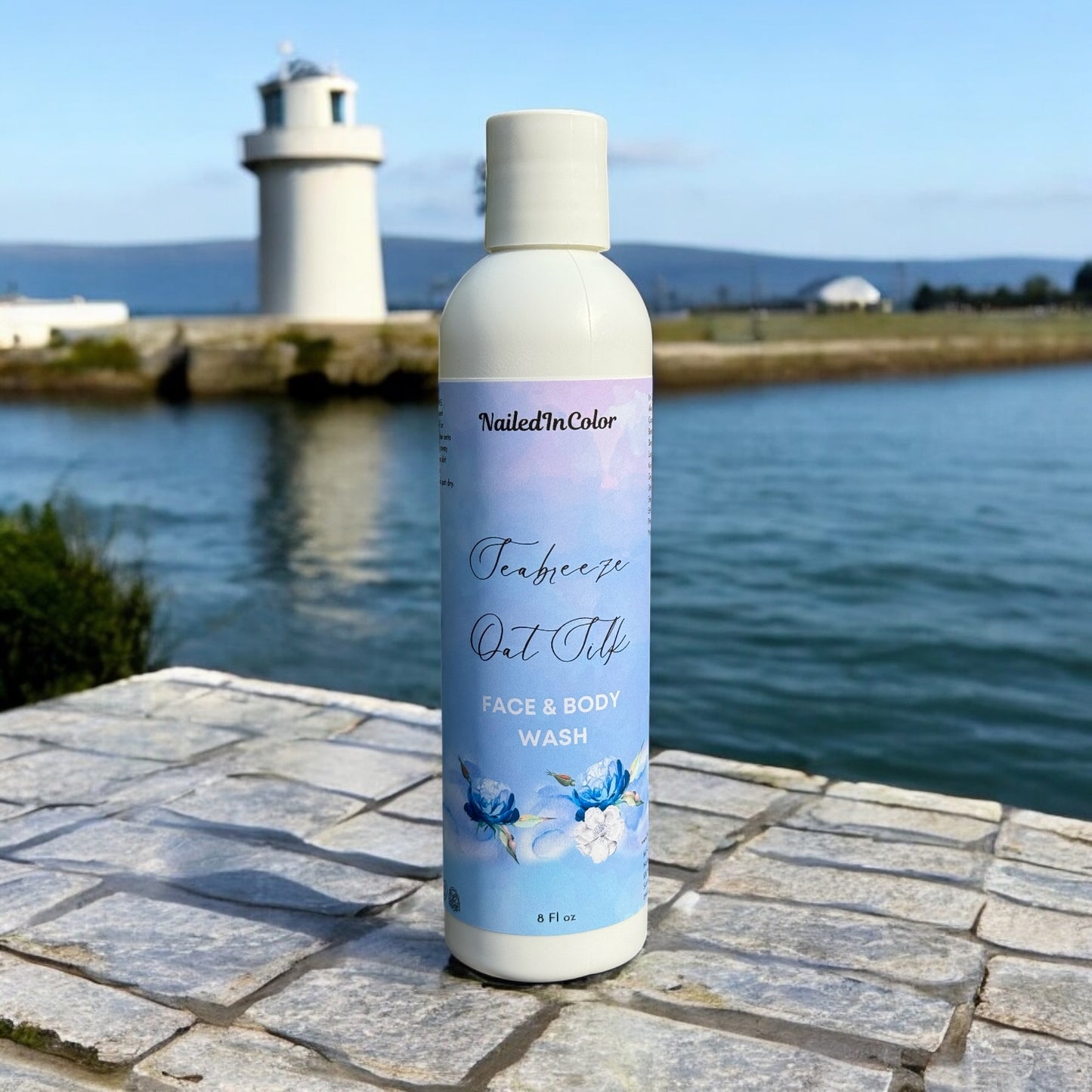Seabreeze Oat Silk Face & Body Wash-Women's Skin Care-Unscented-Shower Gel-Bath Wash, 8Fl oz by NailedInColor®