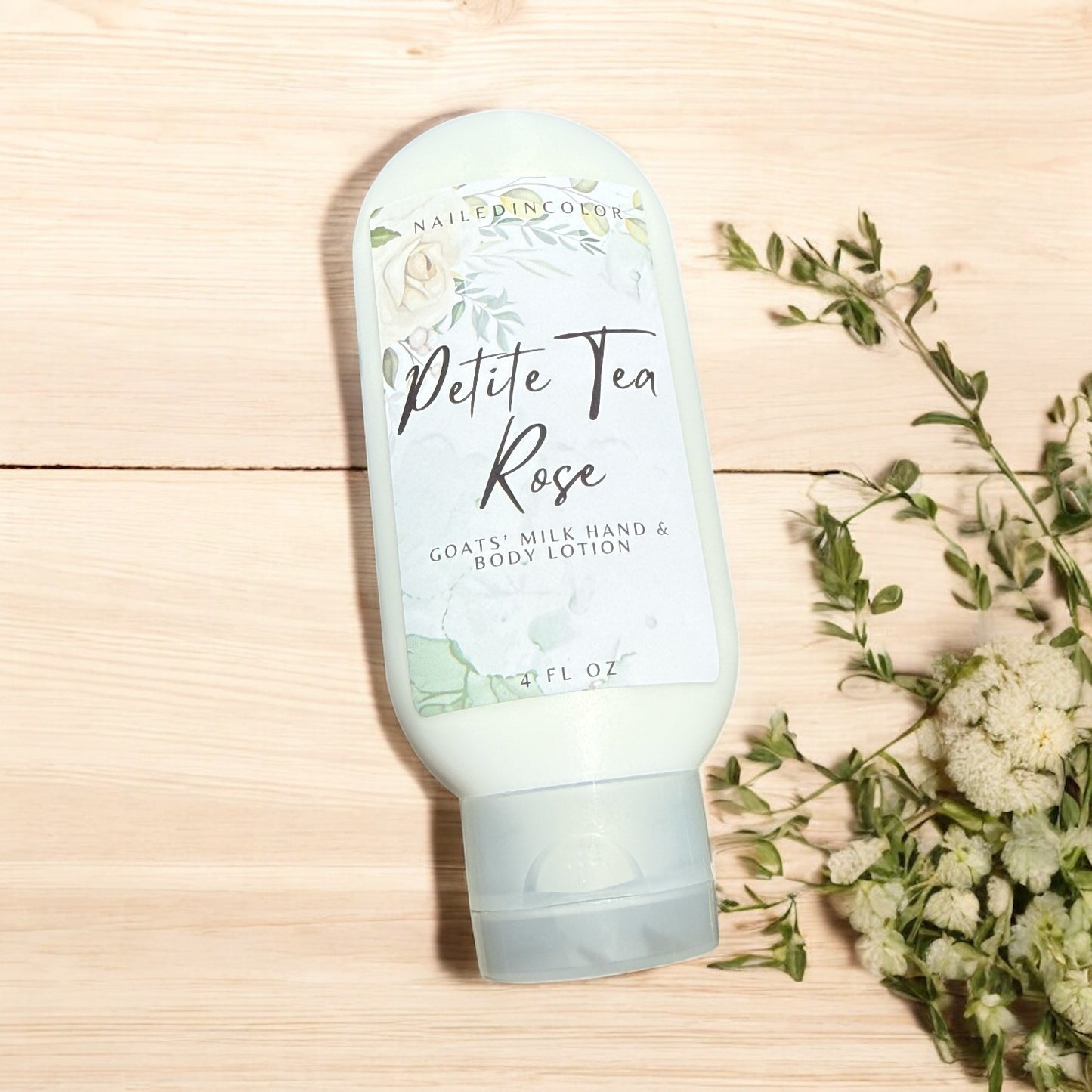 Petite Tea Rose Goats' Milk Lotion Floral Moisture for Soft, Radiant Skin