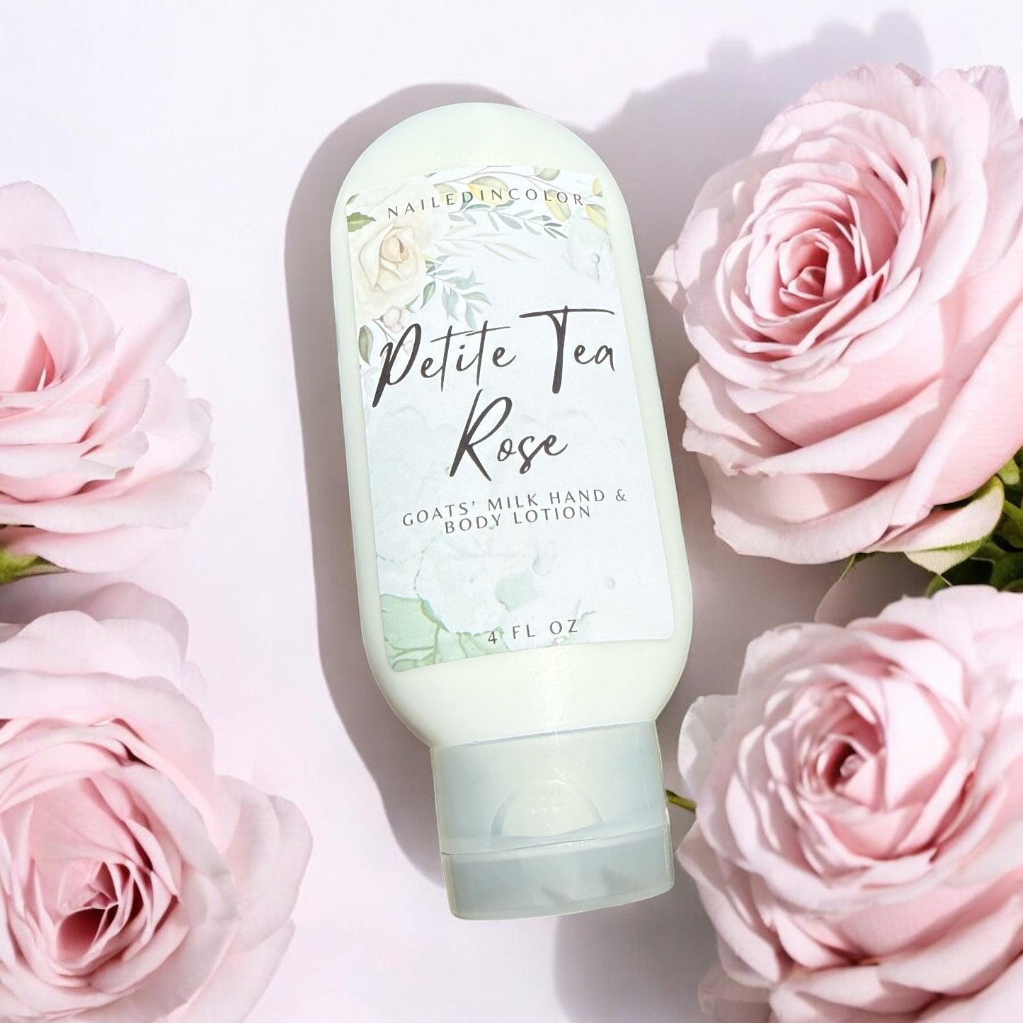 Petite Tea Rose Goats' Milk Lotion Floral Moisture for Soft, Radiant Skin