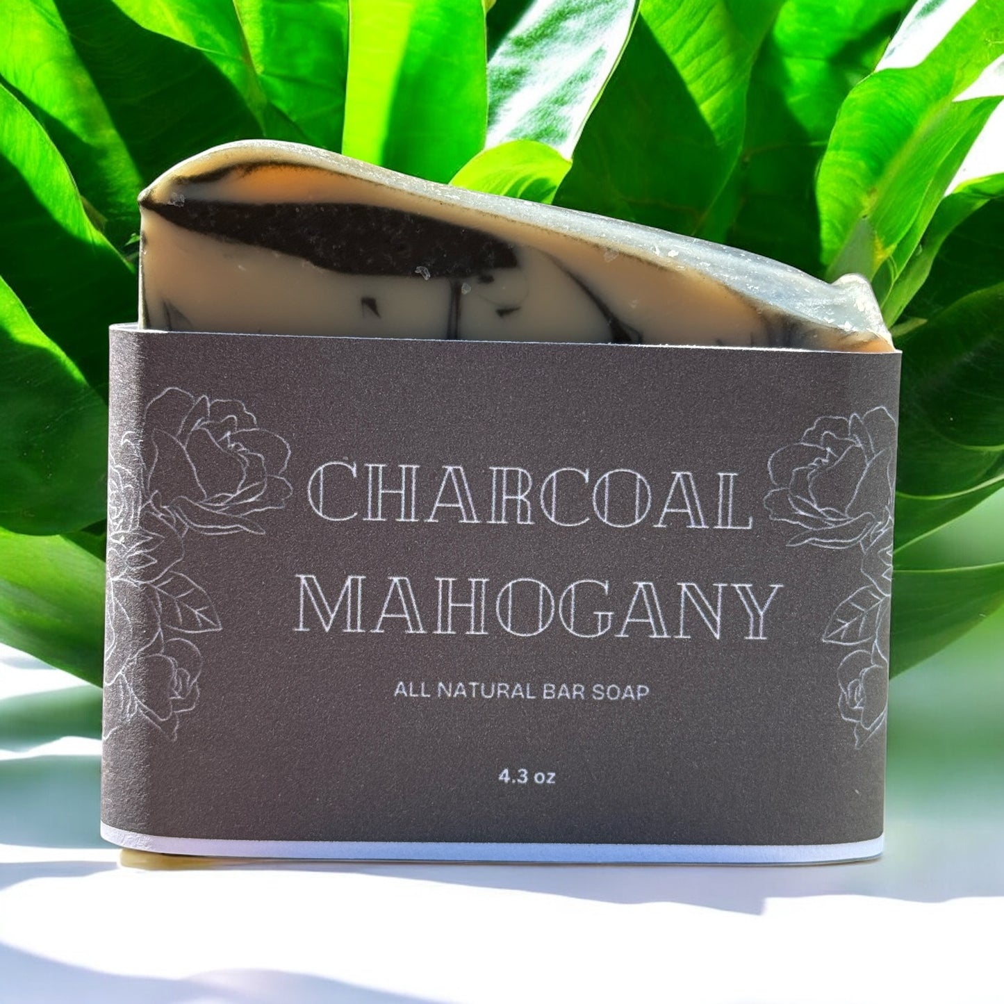 Charcoal Mahogany Soap for Men Shower Soap Masculine Bar Scented by NailedInColor