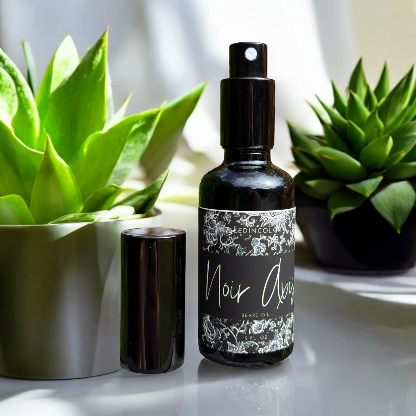 Noir Axis by NailedInColor, Scented Beard Oil for Men, Skin Protection, Moisturizing, Grooming, 2 Fl oz, Men's Toiletry