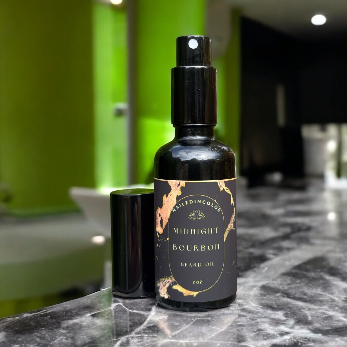 Midnight Bourbon Scented Beard Oil by NailedInColor, 2 Fl oz, Men's Skin Care, Moisturizer, Toiletry, Grooming