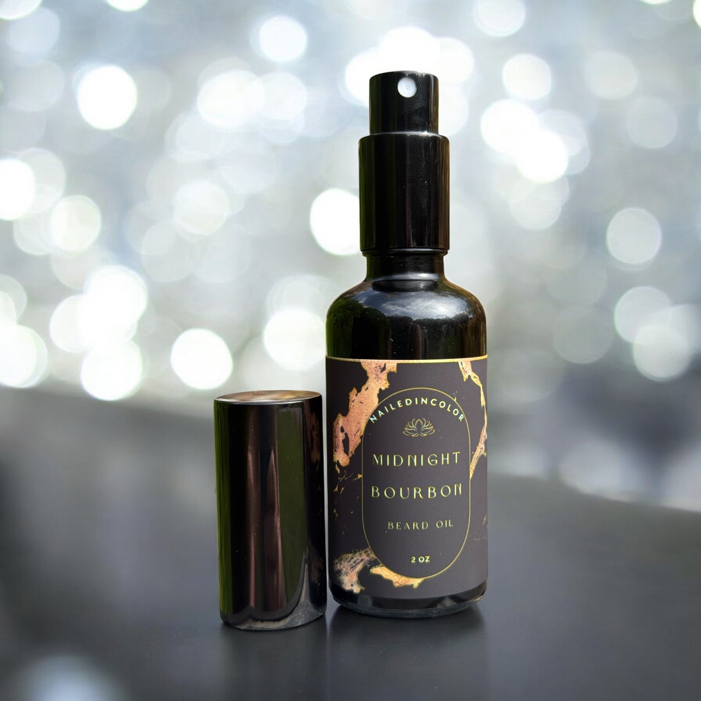 Midnight Bourbon Scented Beard Oil by NailedInColor, 2 Fl oz, Men's Skin Care, Moisturizer, Toiletry, Grooming