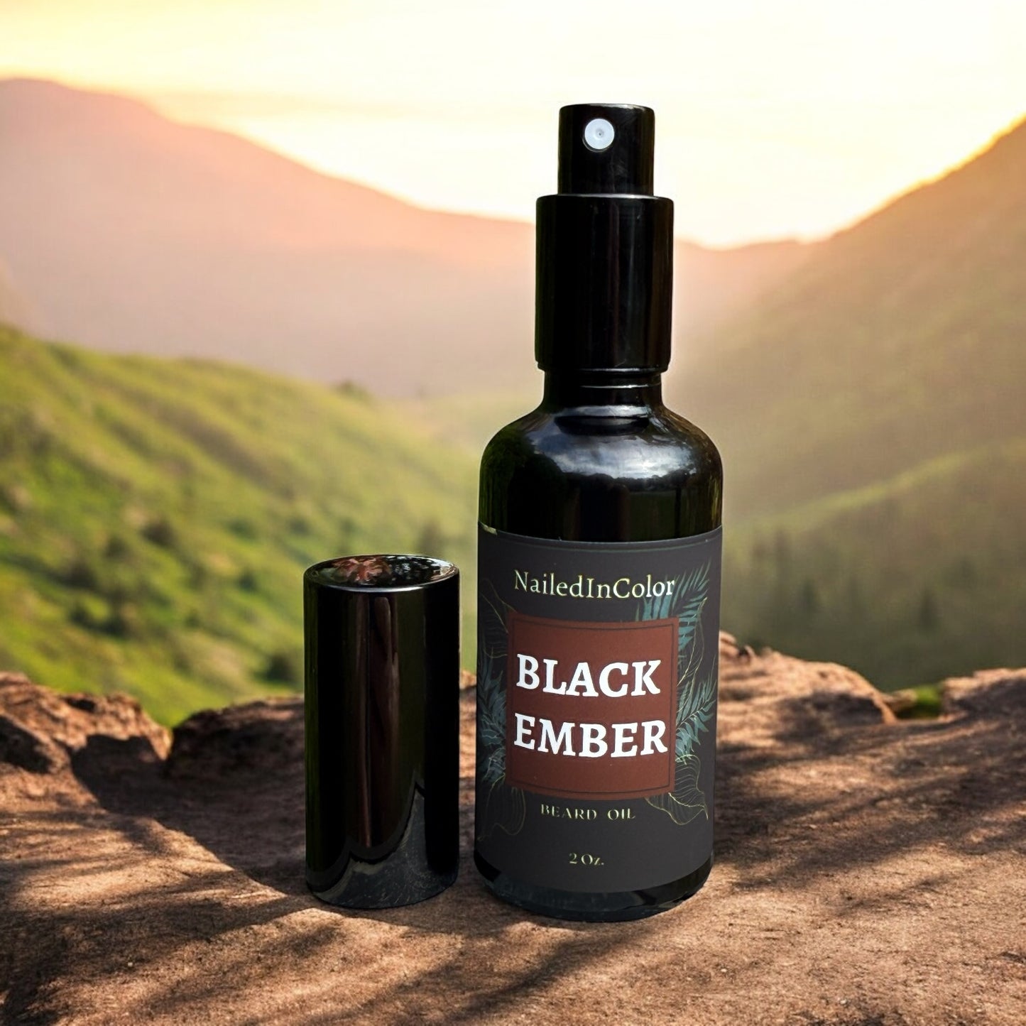 Black Ember by NailedInColor, Scented Beard Management, Men's Skin Protection, Toiletry, Moisturizer Grooming, Beard oil