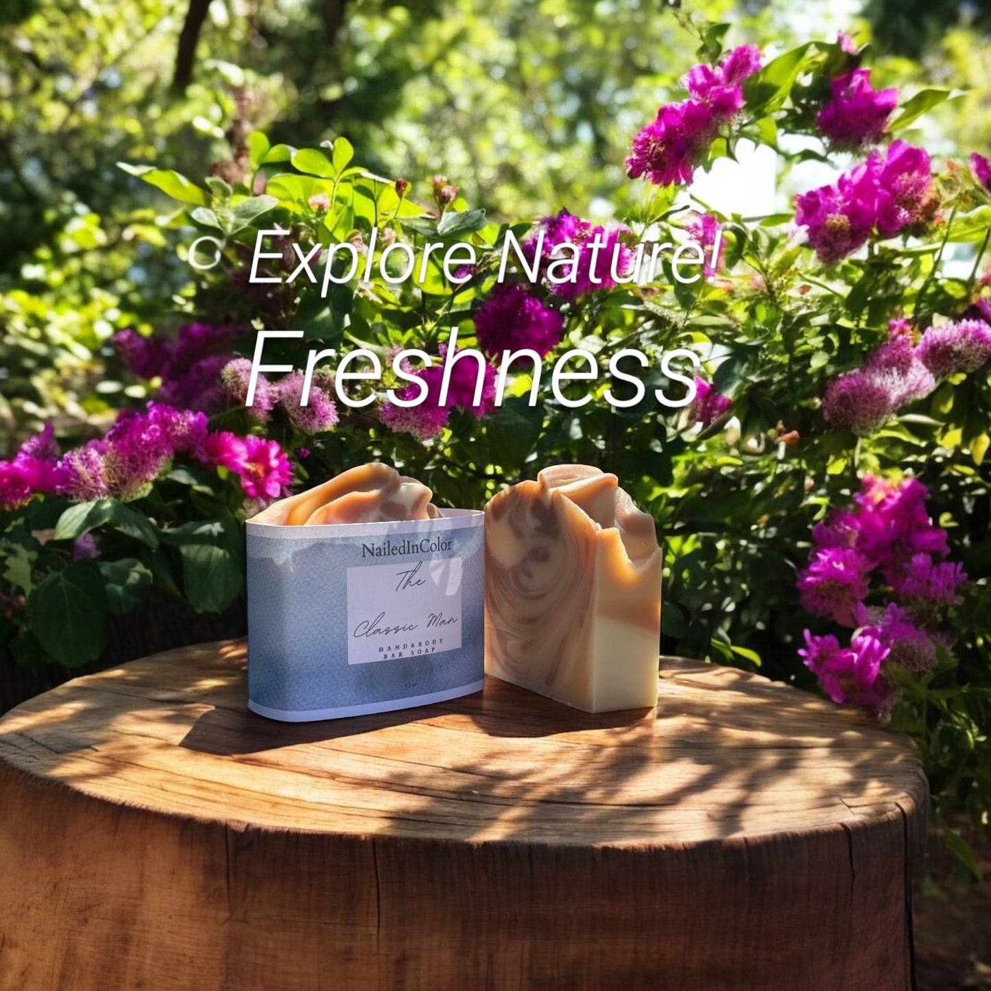 The Classic Man Bar Soap, Fresh Scent, 4.3 oz Cleansing by NailedInColor®