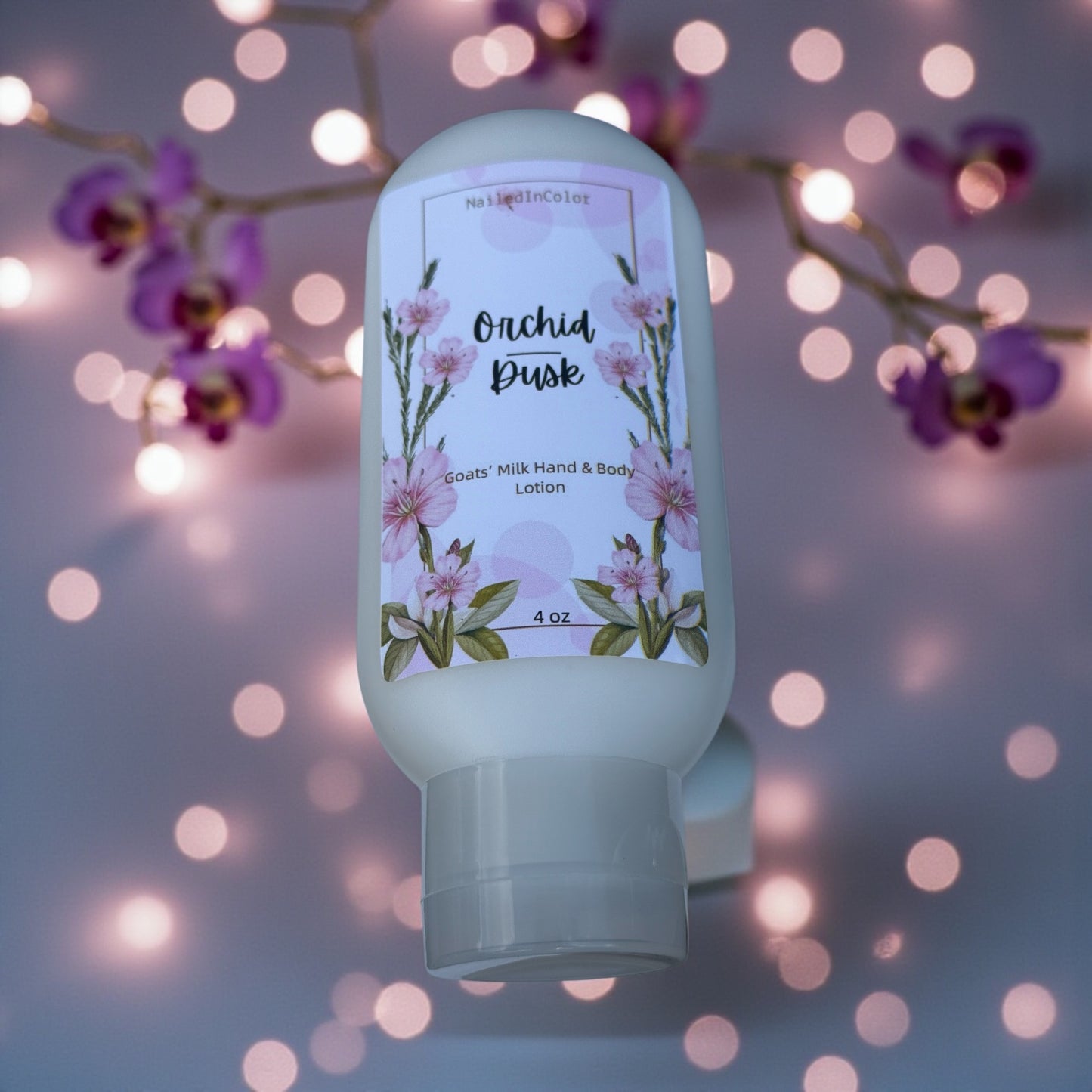 Orchid Dusk Goats' Milk Hand and Body Lotion by NailedInColor, for Women and Teens, Scented Moisturizer, 4 oz by NailedInColor