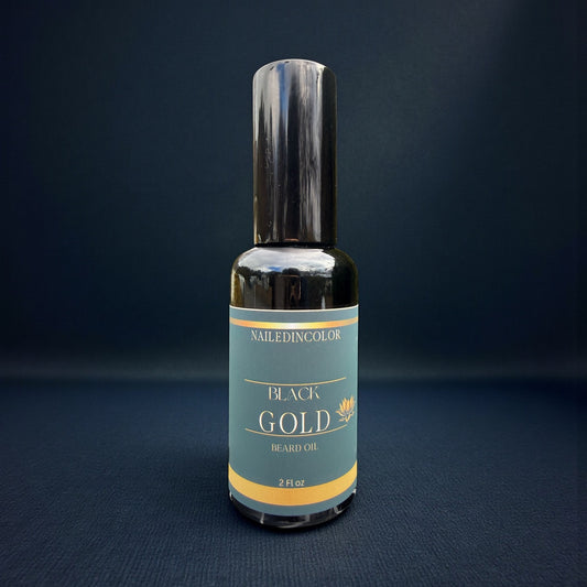 Black Gold Skin Care Beard Oil for Men, Scented Grooming, Moisturizing, 2 Fl oz by NailedInColor