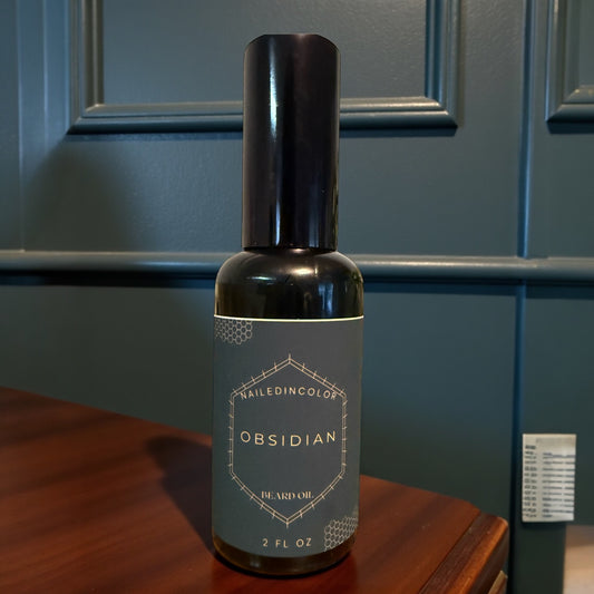 Obsidian Beard Oil for Men, Clean, Fresh, Grooming, Skin Protection, 2 Fl oz by NailedInColor