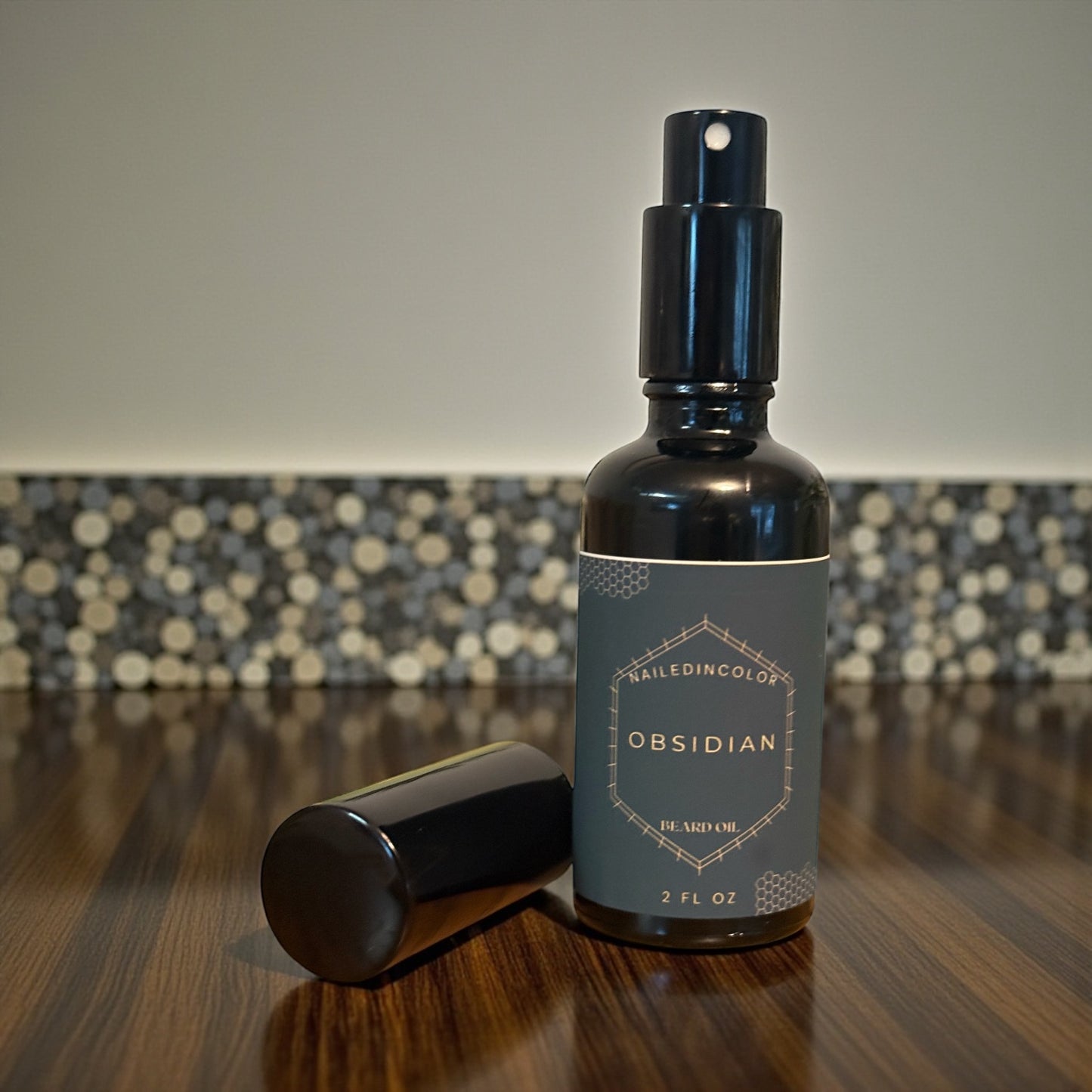 Obsidian Beard Oil for Men, Clean, Fresh, Grooming, Skin Protection, 2 Fl oz by NailedInColor