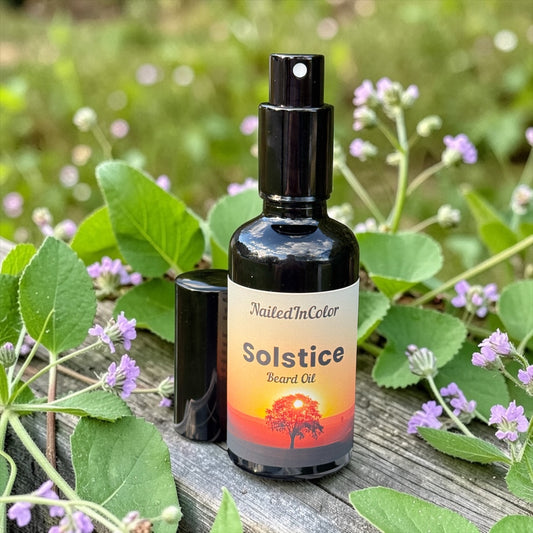 Solstice Scented Beard Oil, Moisturizer, No Alcohol, Grooming for Men, 2 Fl oz by NailedInColor