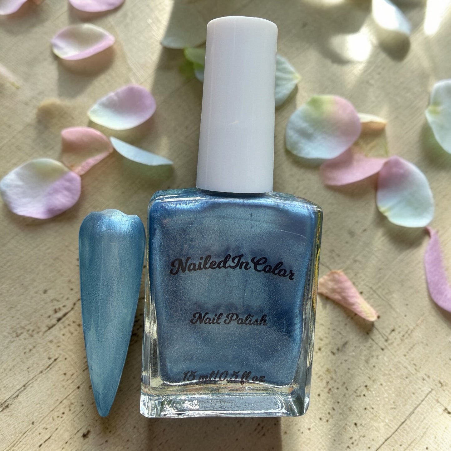Iceberg Blue Nail Polish Lacquer-Soft Medium Blue