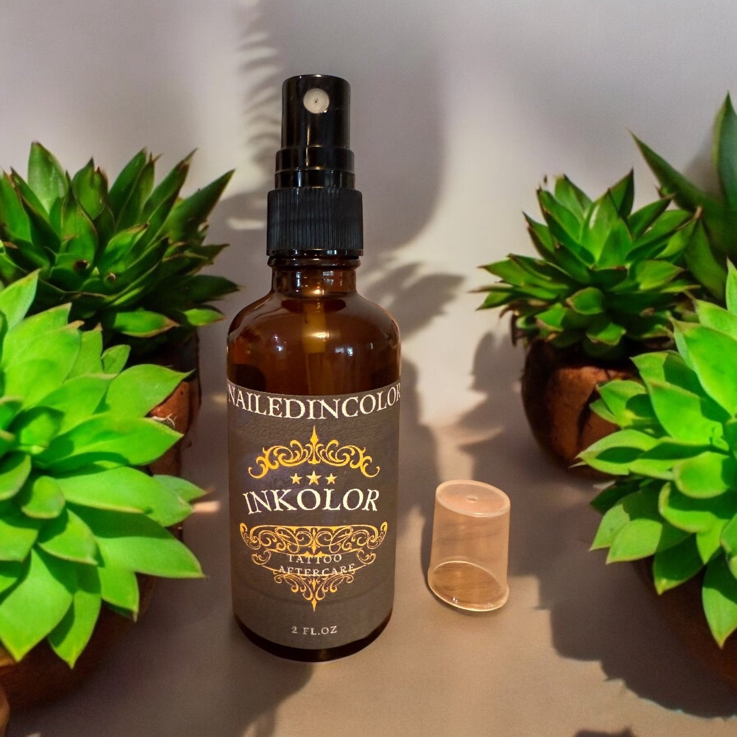 Inkolor Tattoo Aftercare Skin Spray by NailedInColor Skin Relief Moisturizing Skin Health Ink Saving Men Women