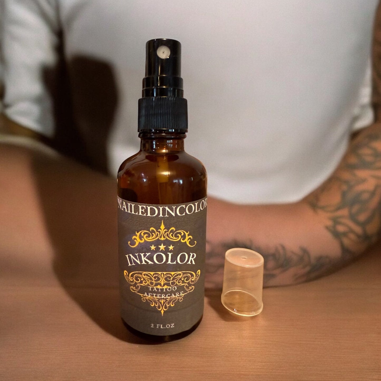 Inkolor Tattoo Aftercare Skin Spray by NailedInColor Skin Relief Moisturizing Skin Health Ink Saving Men Women