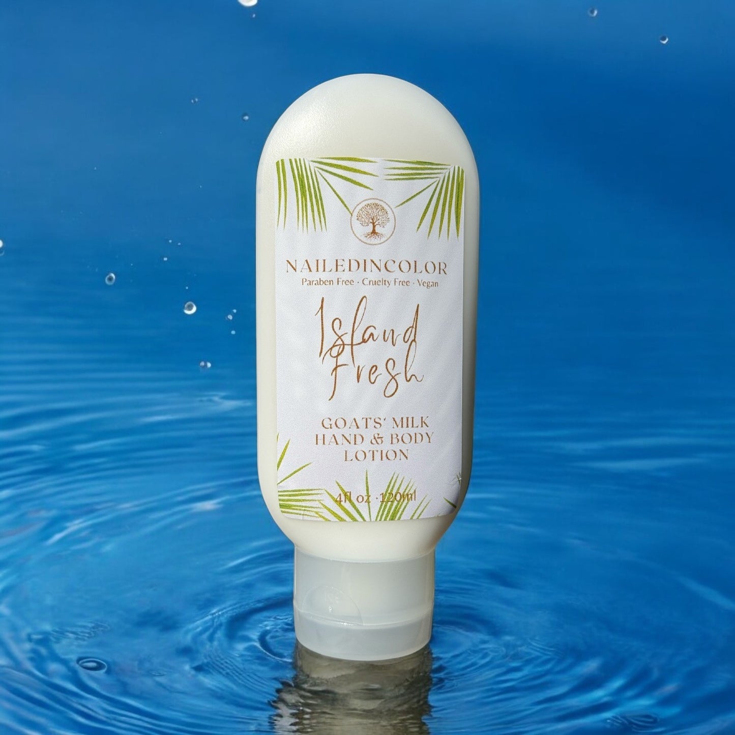 Island Fresh Scented Goats' Milk Lotion by NailedInColor Women's Skin Care Healthy Moisturizer Vitamin Enriched