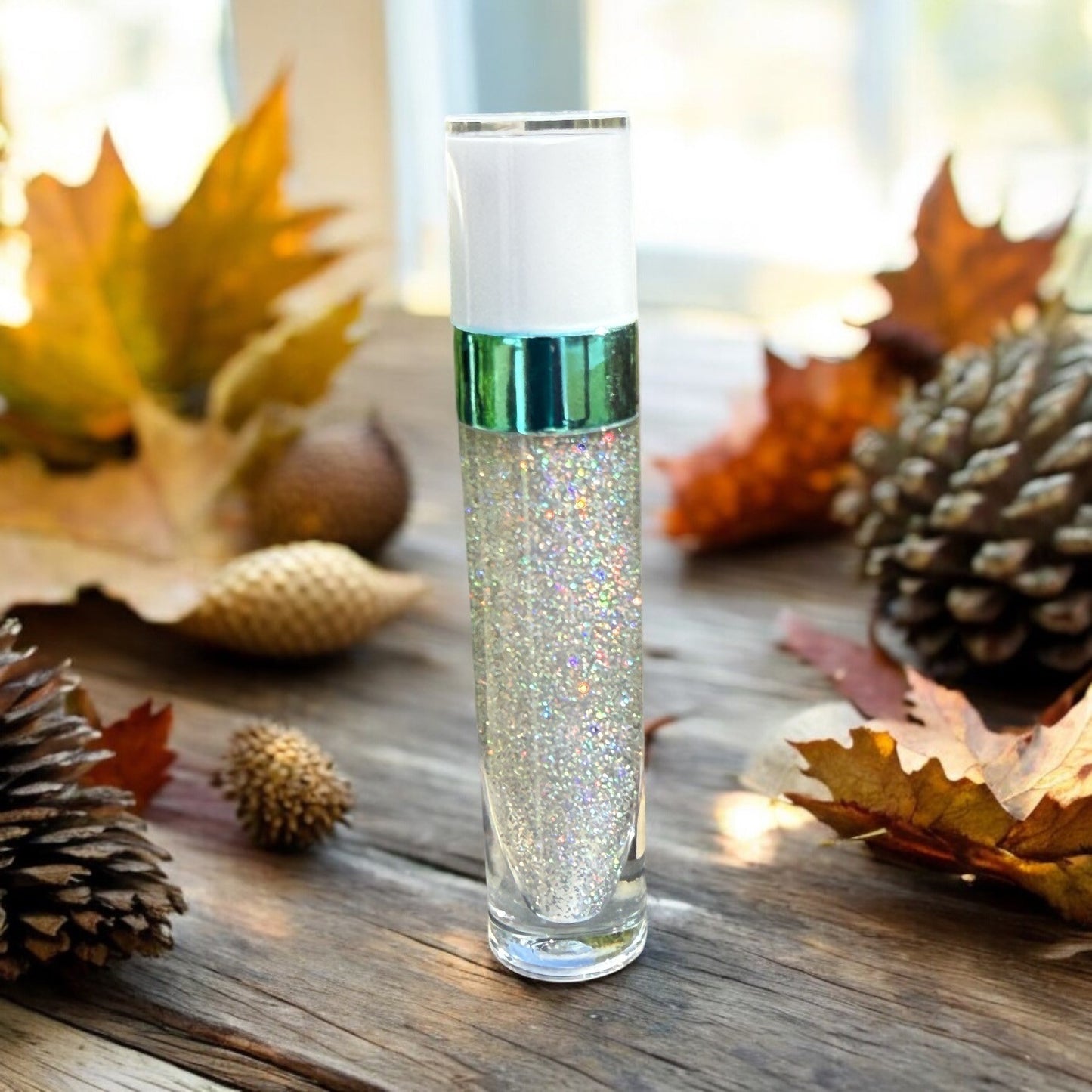 Lip Twinkle by NailedInColor Holographic Silver Lip Gloss Glitter Moisturizer Lip Sparkle