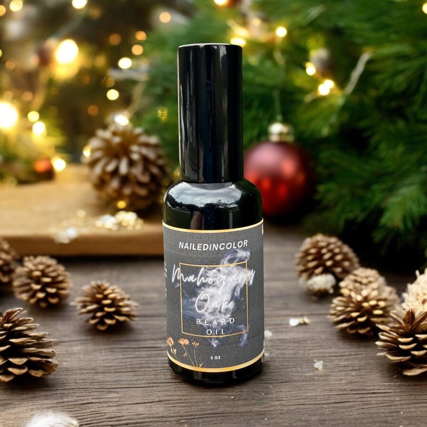 Mahogany Oak Beard Oil for Men by NailedInColor Beard Moisturizing Skin Health Grooming Management