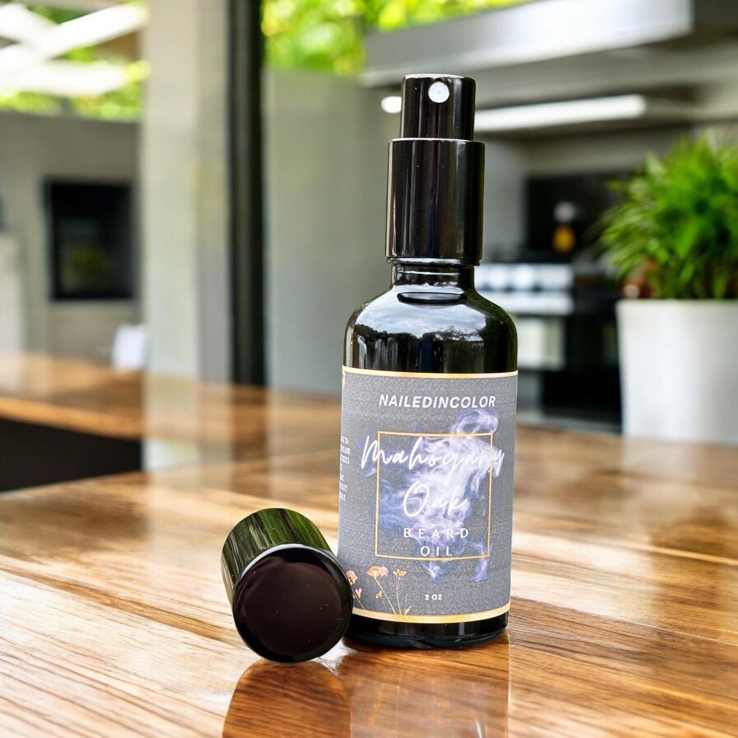 Mahogany Oak Beard Oil for Men by NailedInColor Beard Moisturizing Skin Health Grooming Management