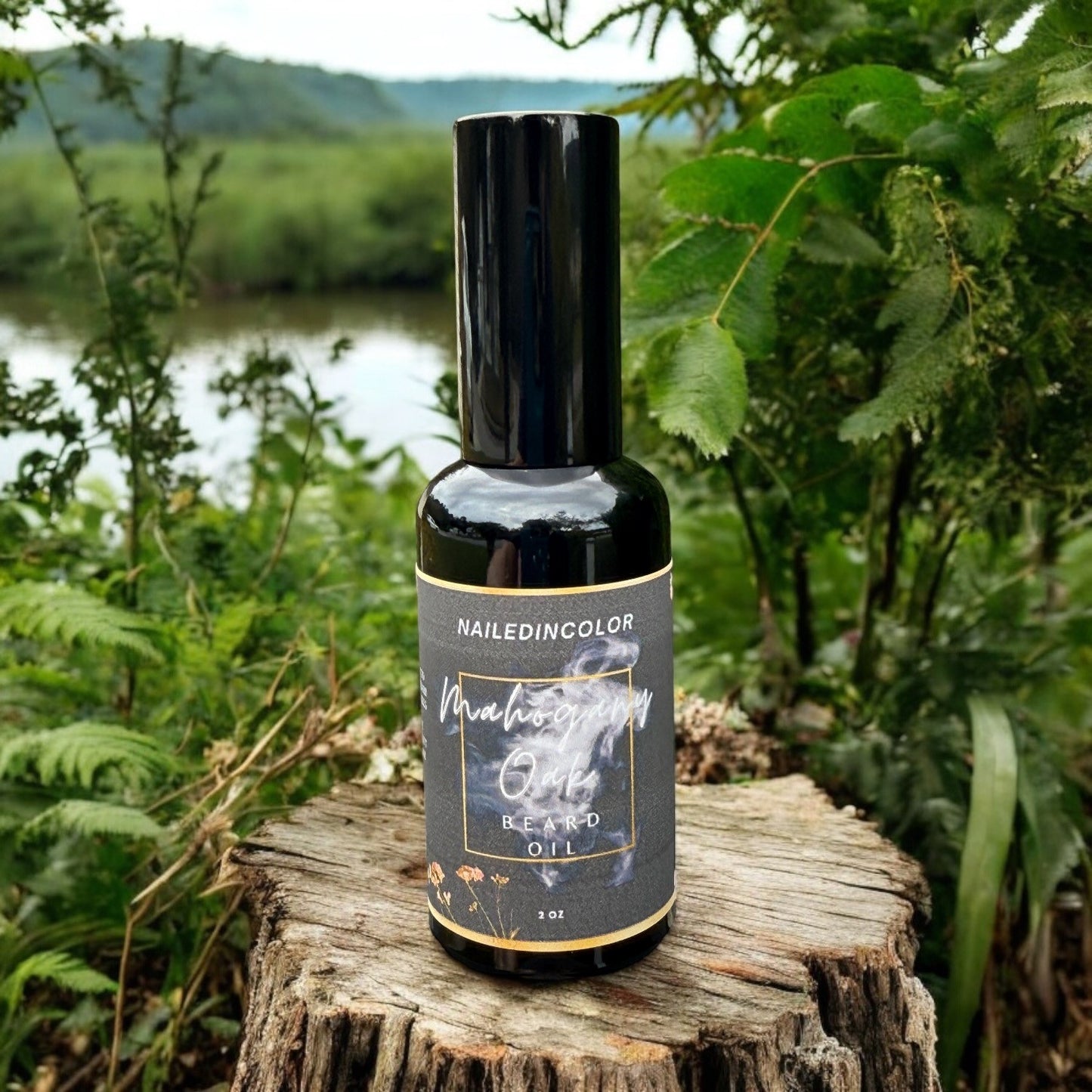 Mahogany Oak Beard Oil for Men by NailedInColor Beard Moisturizing Skin Health Grooming Management