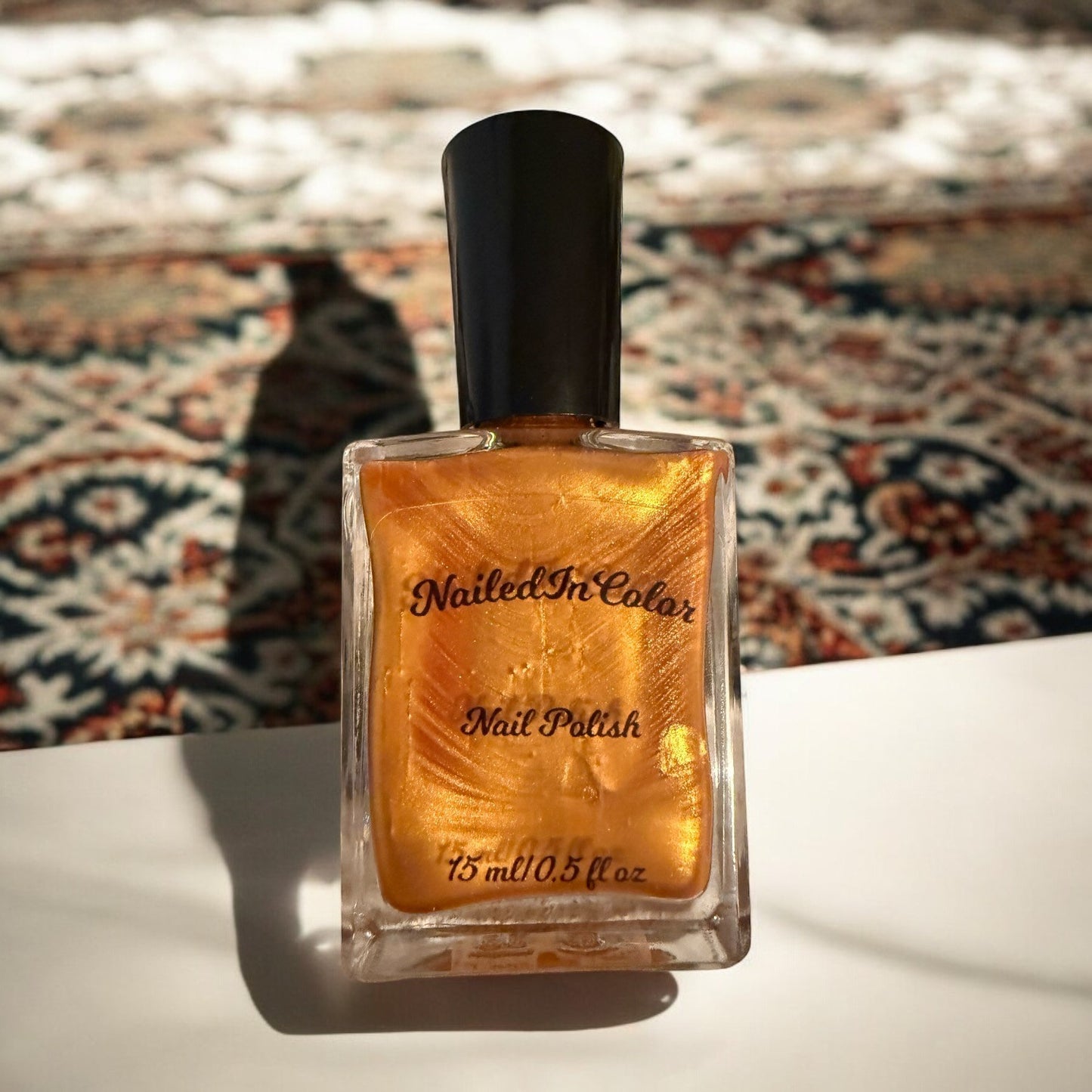 Southern Tea by NailedIInColor Shimmery Pumpkin to Gold Nail Polish Women's Nail Color Teens Summer Fall Shade