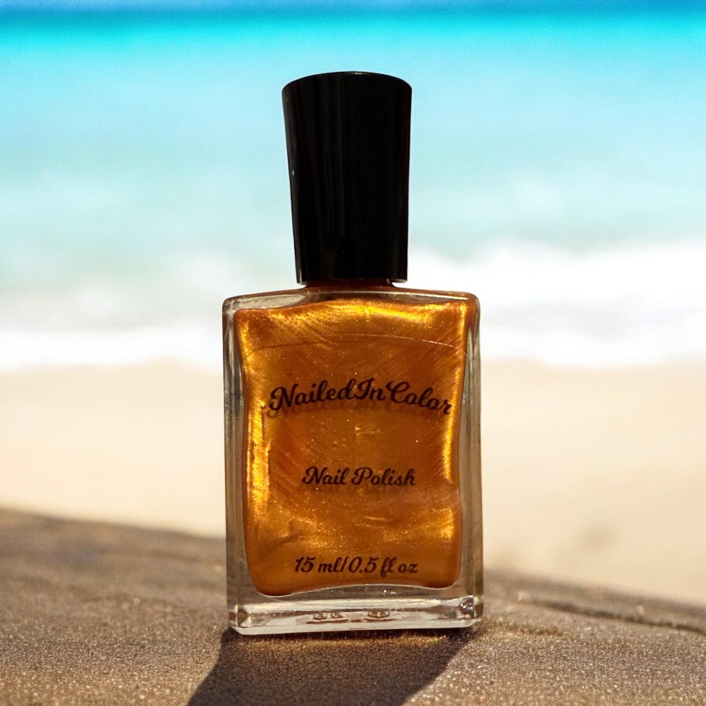 Southern Tea by NailedIInColor Shimmery Pumpkin to Gold Nail Polish Women's Nail Color Teens Summer Fall Shade
